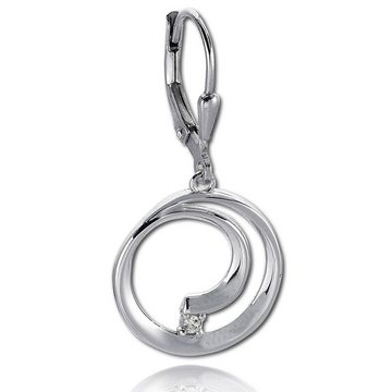 Balia Paar Ohrhänger Balia Damen Ohrringe poliert 925 Silber (Ohrhänger), Damen Ohrhänger Spirale aus 925 Sterling Silber, Farbe: weiß, silber