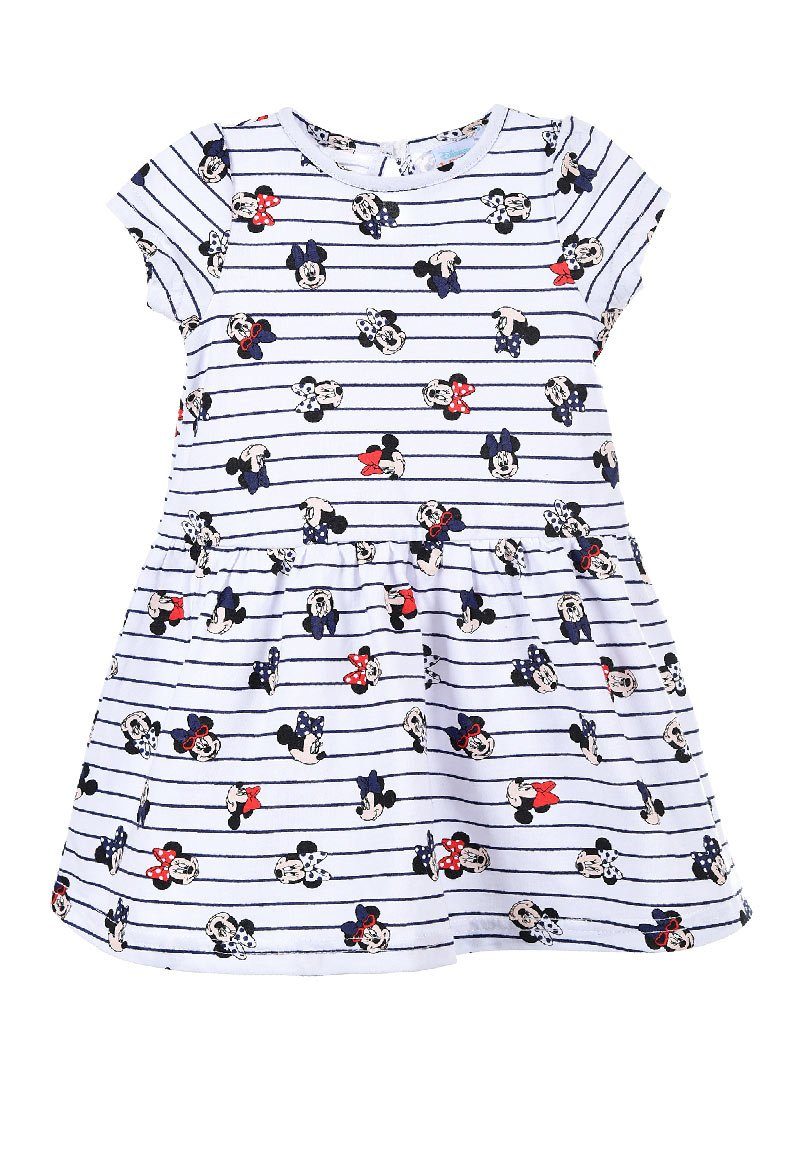 Disney Minnie A-Linien-Kleid Kleidchen Mouse Sommer-Kleid Weiß Mädchen Dress Baby