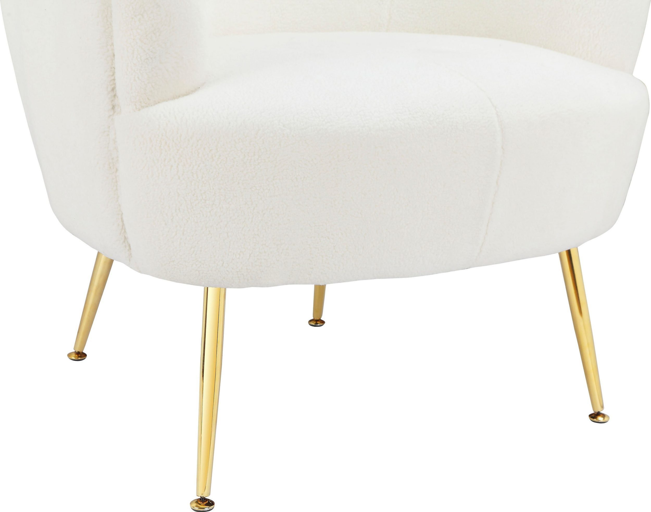 Loungesessel loft24 Scavo, color armchair Upholstered gold with