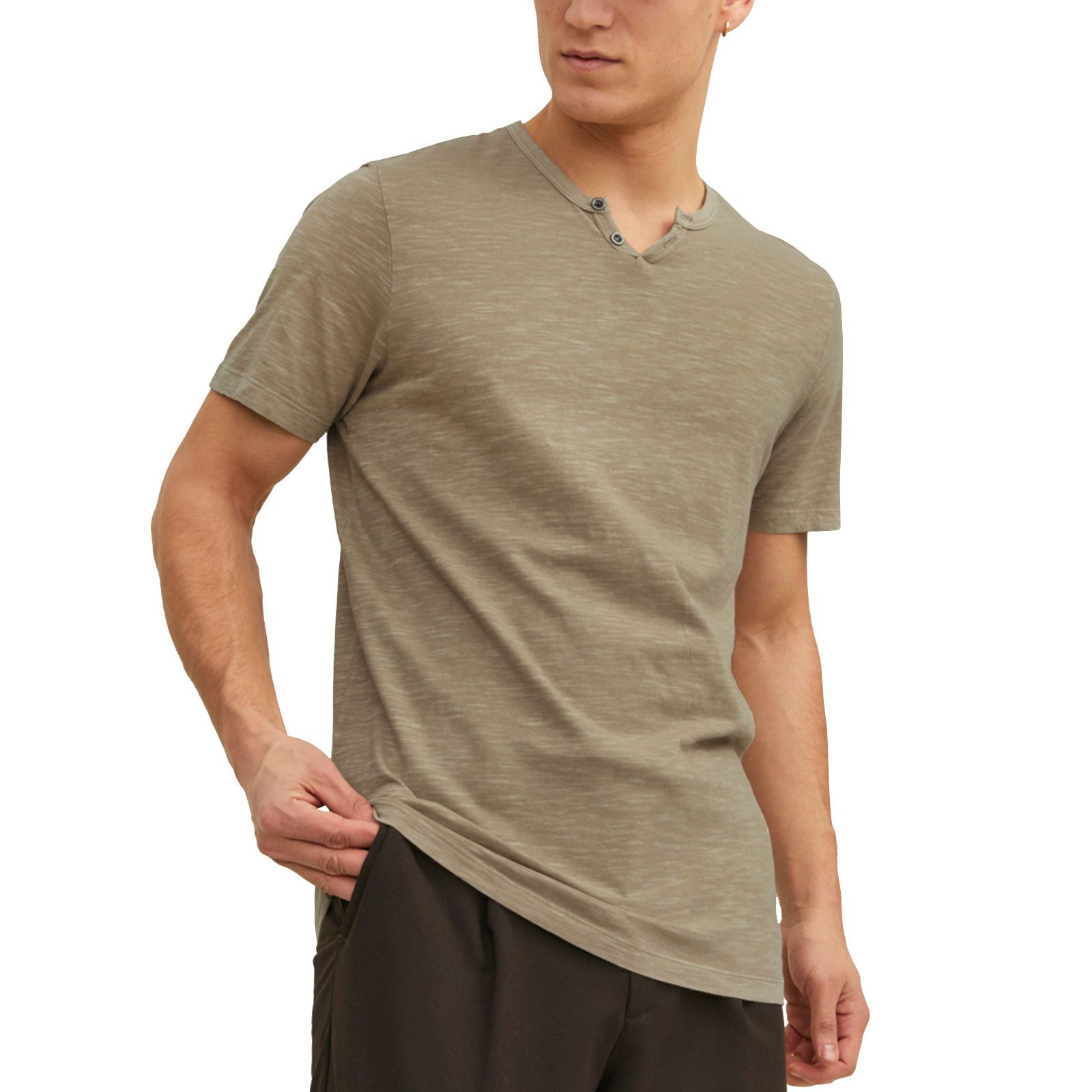 Jack & Jones T-Shirt JJESPLIT Neck günstig online kaufen