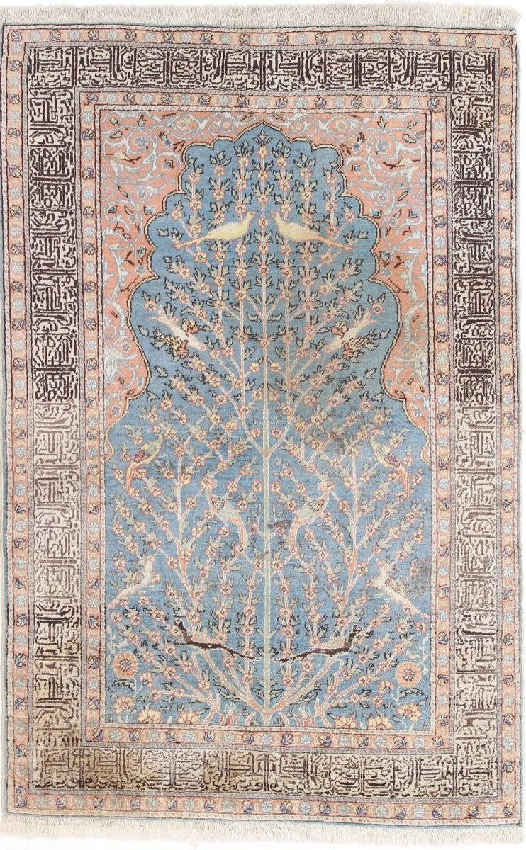 Seidenteppich Kayseri Seide 115x181 Handgeknüpfter Orientteppich, Nain Trading, rechteckig, Höhe: 3 mm