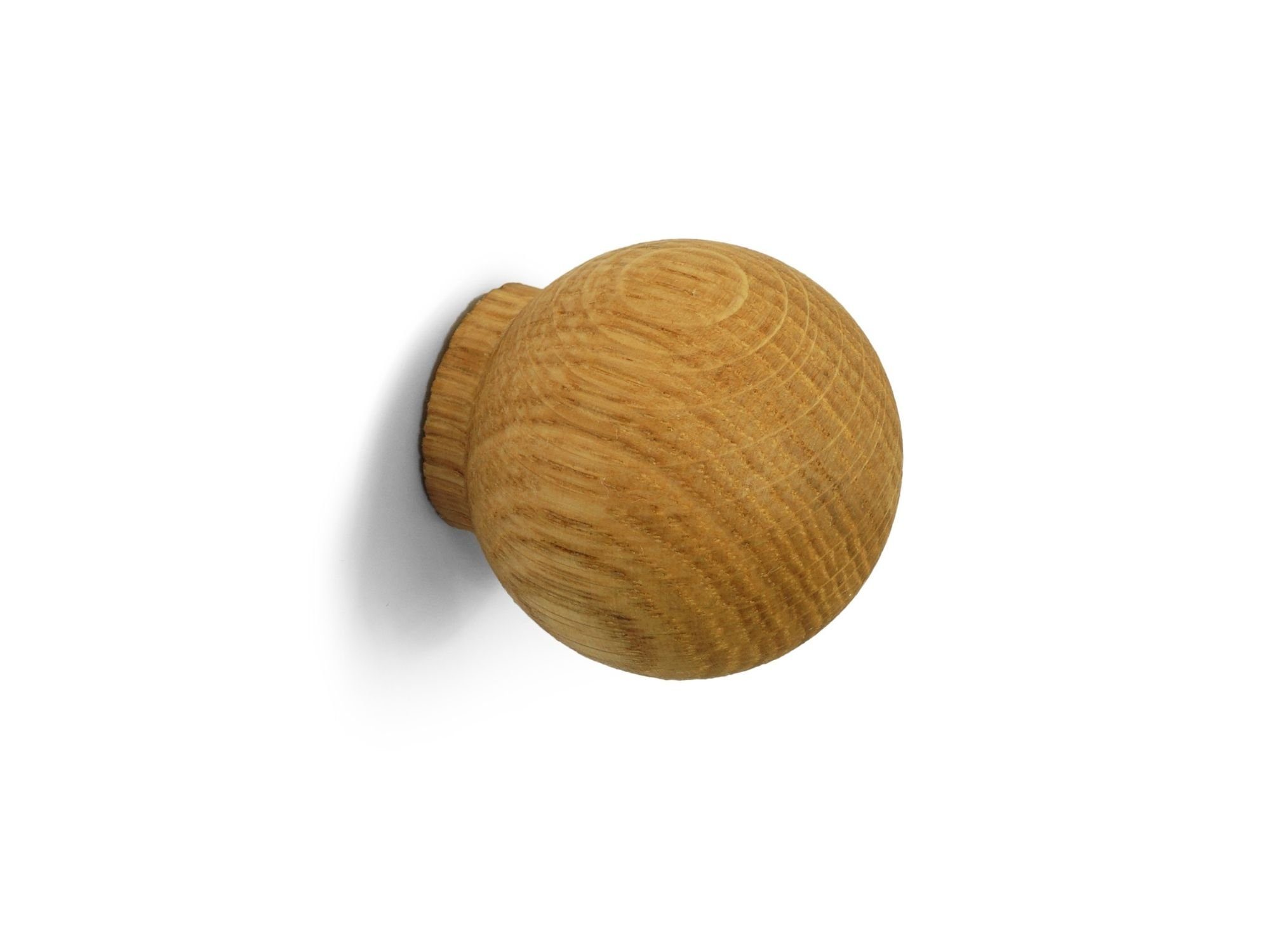 Omformo Möbelknopf Möbelknopf Kuula in Eiche Massivholz, Für Schranktüre von 15-22 mm Eiche natur geölt | Möbelgriffe