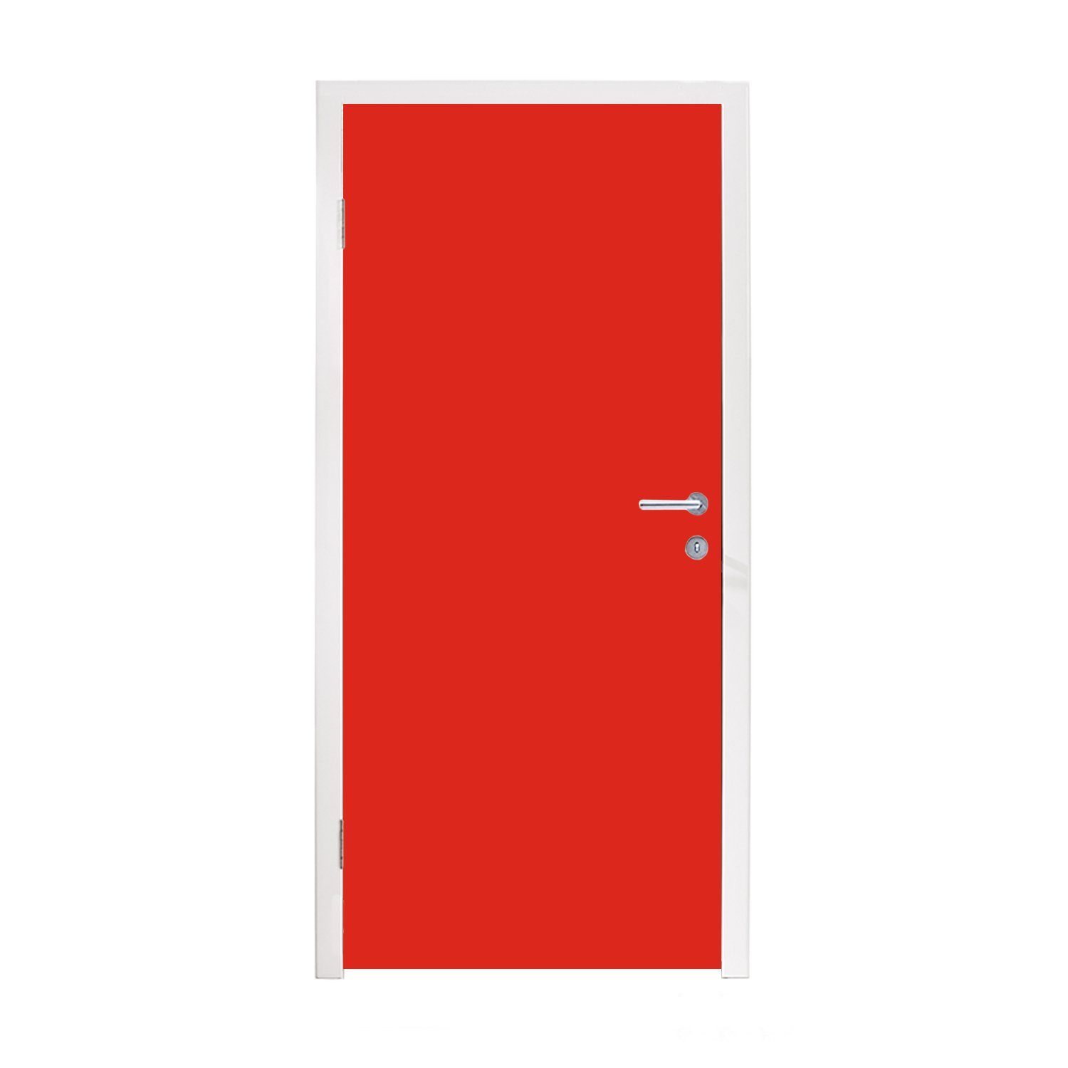 MuchoWow Türtapete Rot - bedruckt, 75x205 Fototapete Einfarbig, cm Türaufkleber, Matt, (1 für St), Tür, - Farbe