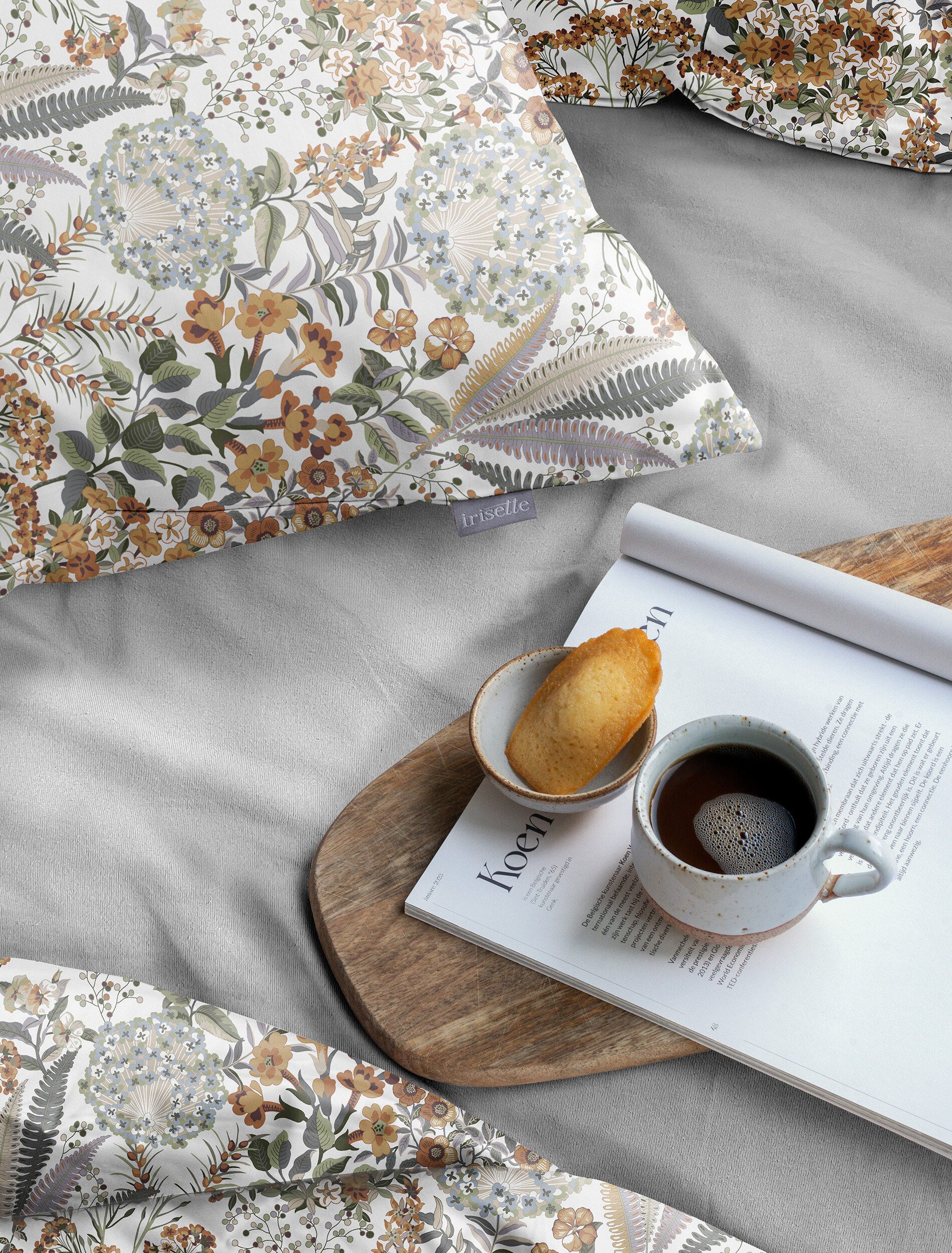 Irisette Bettwäsche Wave 8673, Mako-Satin, 2 teilig, anschmiegsam und atmungsaktiv, Ganzjahresqualität