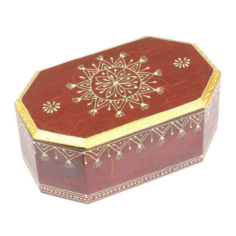 Oriental Galerie Aufbewahrungsbox Truhe Schatulle Indien bemalt TUG-011 Groß (1 St), traditionelle Herstellung in Handarbeit im Ursprungsland