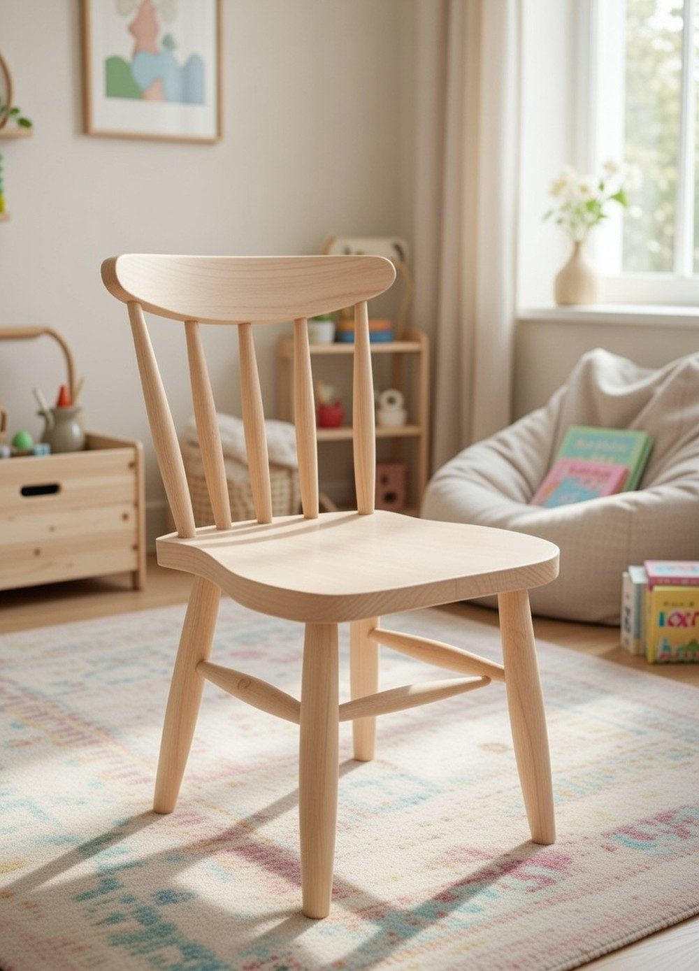 JVmoebel Kinderstuhl Bequemer Kinderstuhl aus hochwertigem Holz im modernen Design