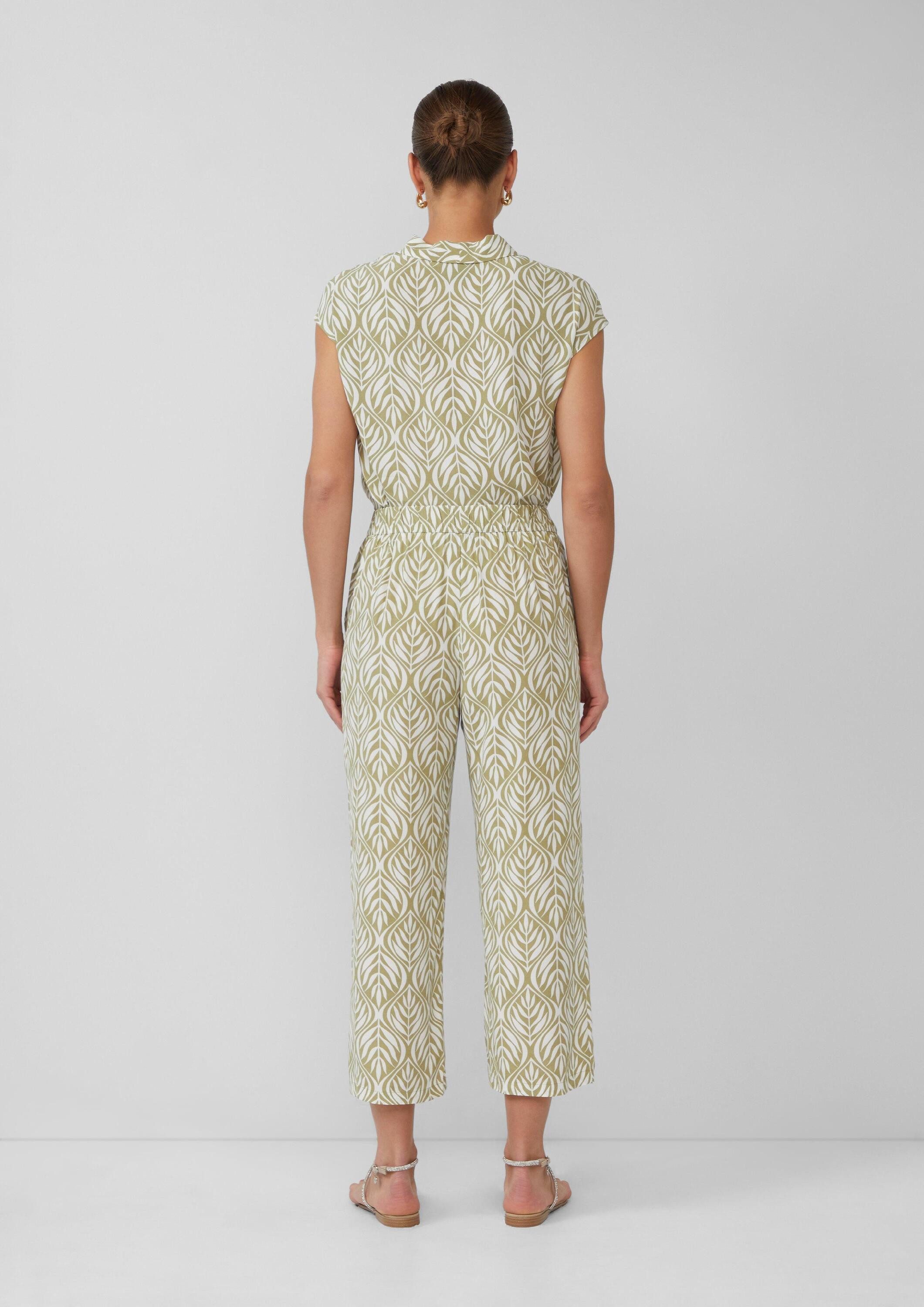 s.Oliver Culotte Hose Culotte aus Viskose mit All-over-Print