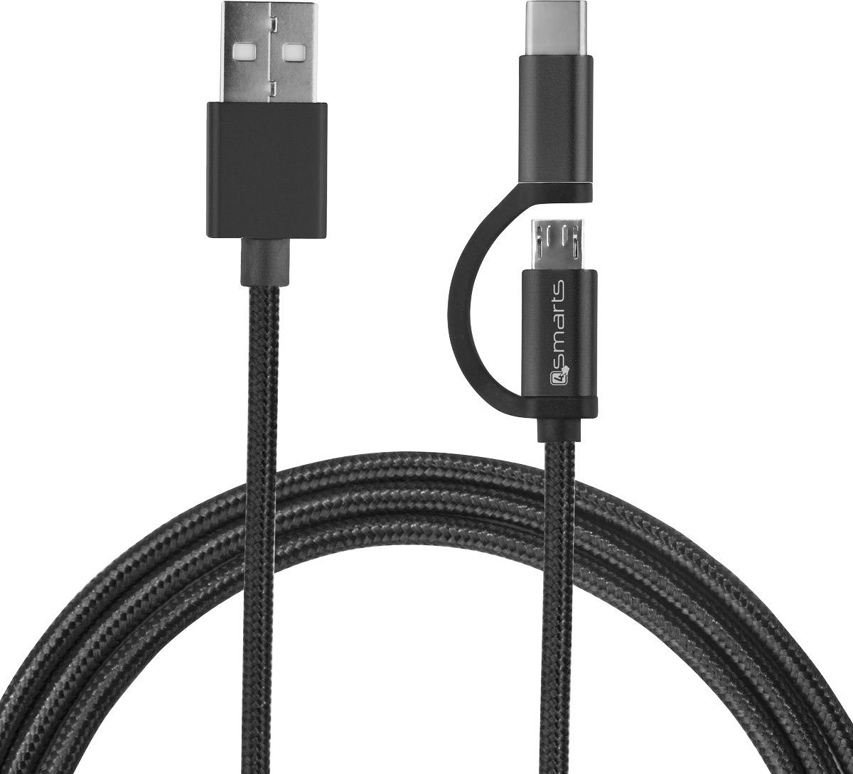 4smarts »Micro-USB & USB-C Kabel ComboCord 1m, Textil« USB-Ladegerät online  kaufen | OTTO