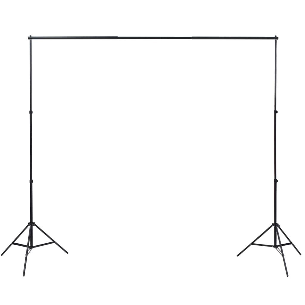 vidaXL Fotohintergrund verstellbar Fotostudio Baumwolle-Hintergründe 3x5m Rahmen Set 3