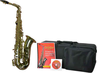 Clifton Saxophon Eb-Alt, Messing, (Set, 4-tlg), mit Koffer