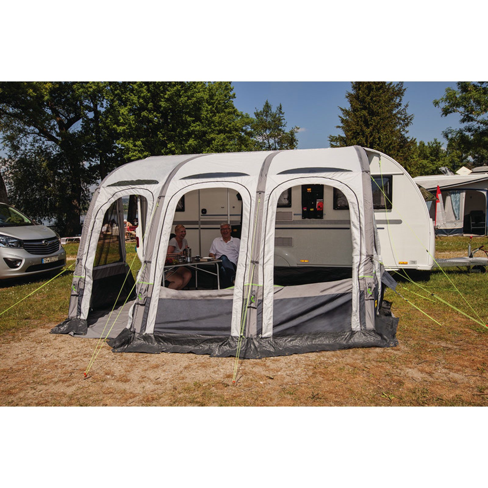 Vorzelt Caravanvorzelt Marina Air 4,90m Luftvorzelt für Wohnwagen, Wohnmobil