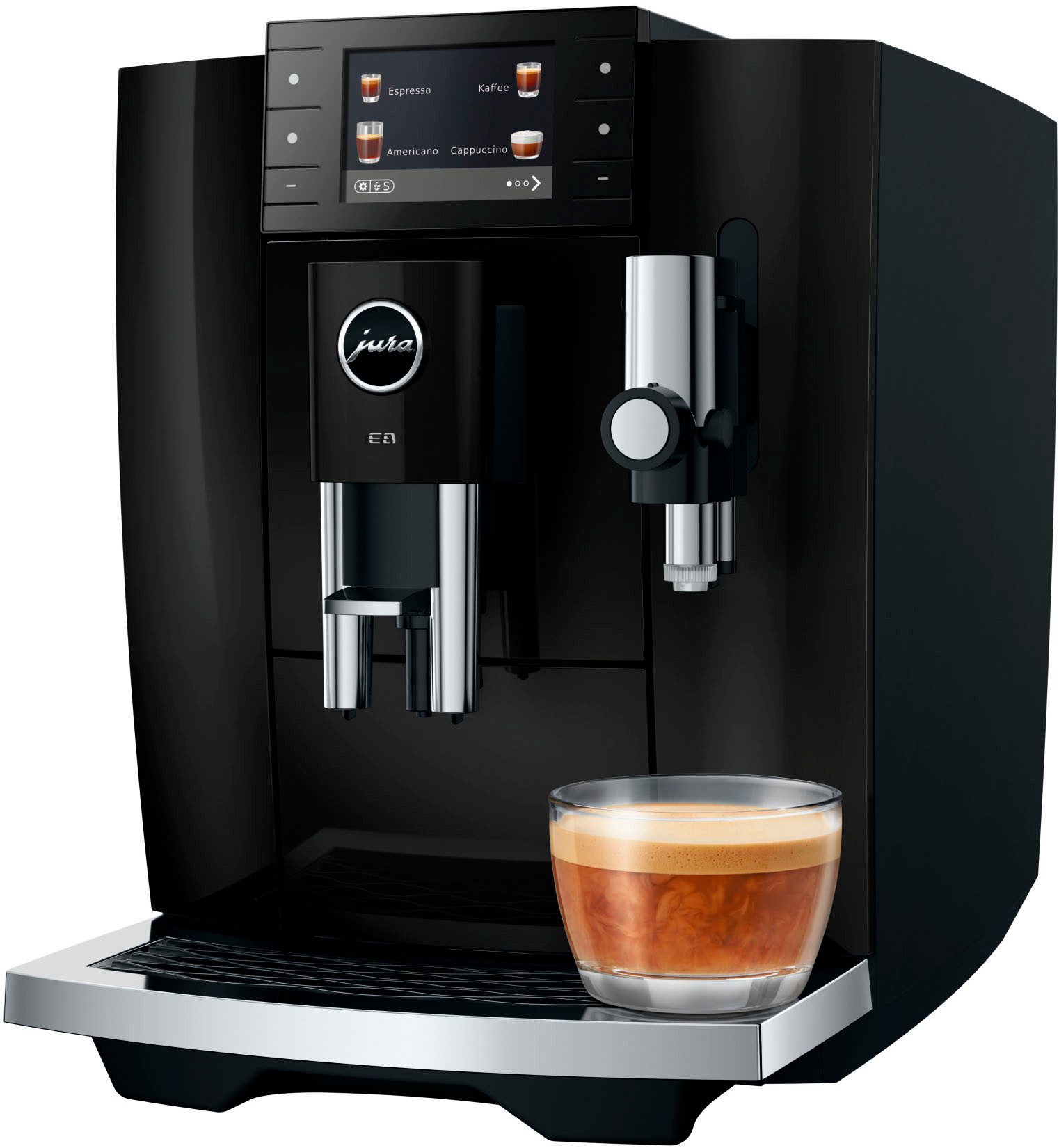 JURA Kaffeevollautomat 15745 E8 (ED), Piano Black, 27 Spezialitäten, WiFi, Hot & Light Brew, Sweet