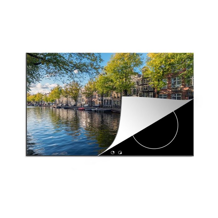 MuchoWow Herdblende-/Abdeckplatte Die Prinsengracht im Zentrum von Amsterdam Vinyl (1 tlg) Ceranfeldabdeckung für die küche Induktionsmatte