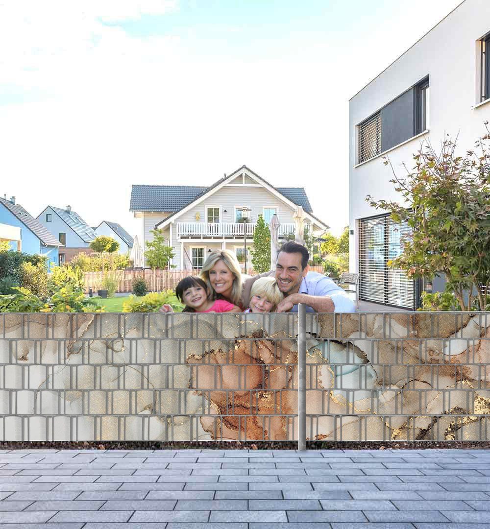 MyMaxxi Sichtschutzstreifen Sichtschutzstreifen Marmor grau gold günstig online kaufen
