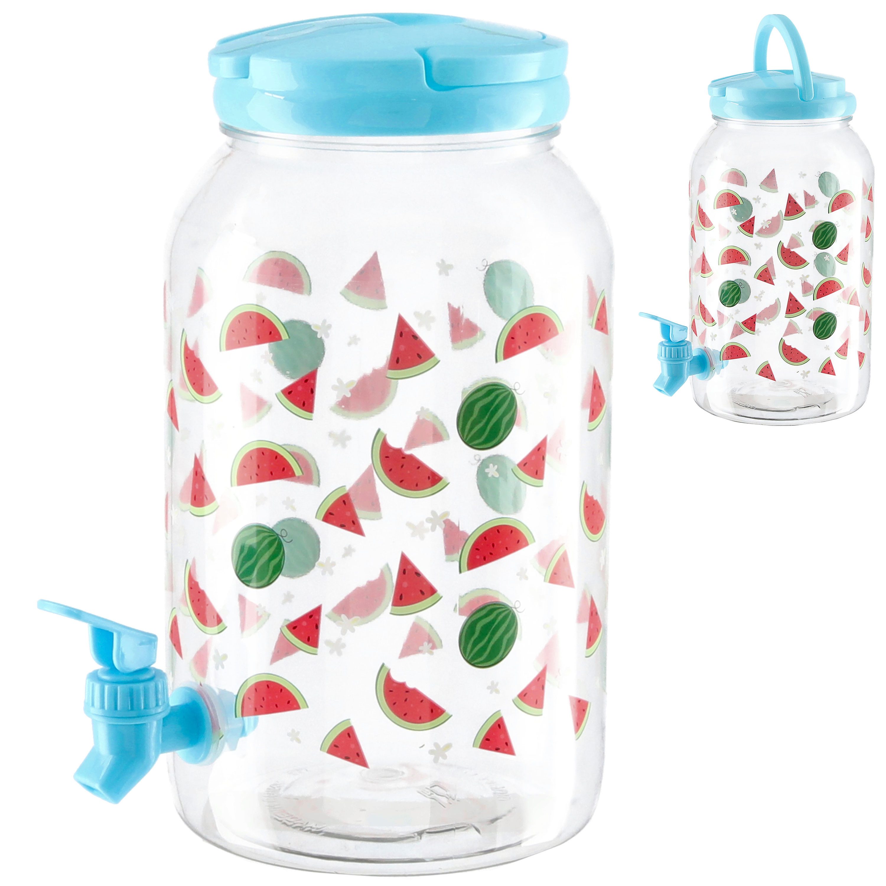 CEPEWA Getränkespender Getränkespender Zapfhahn Tragegriff Melonen PP blau 14x27cm 4 Liter