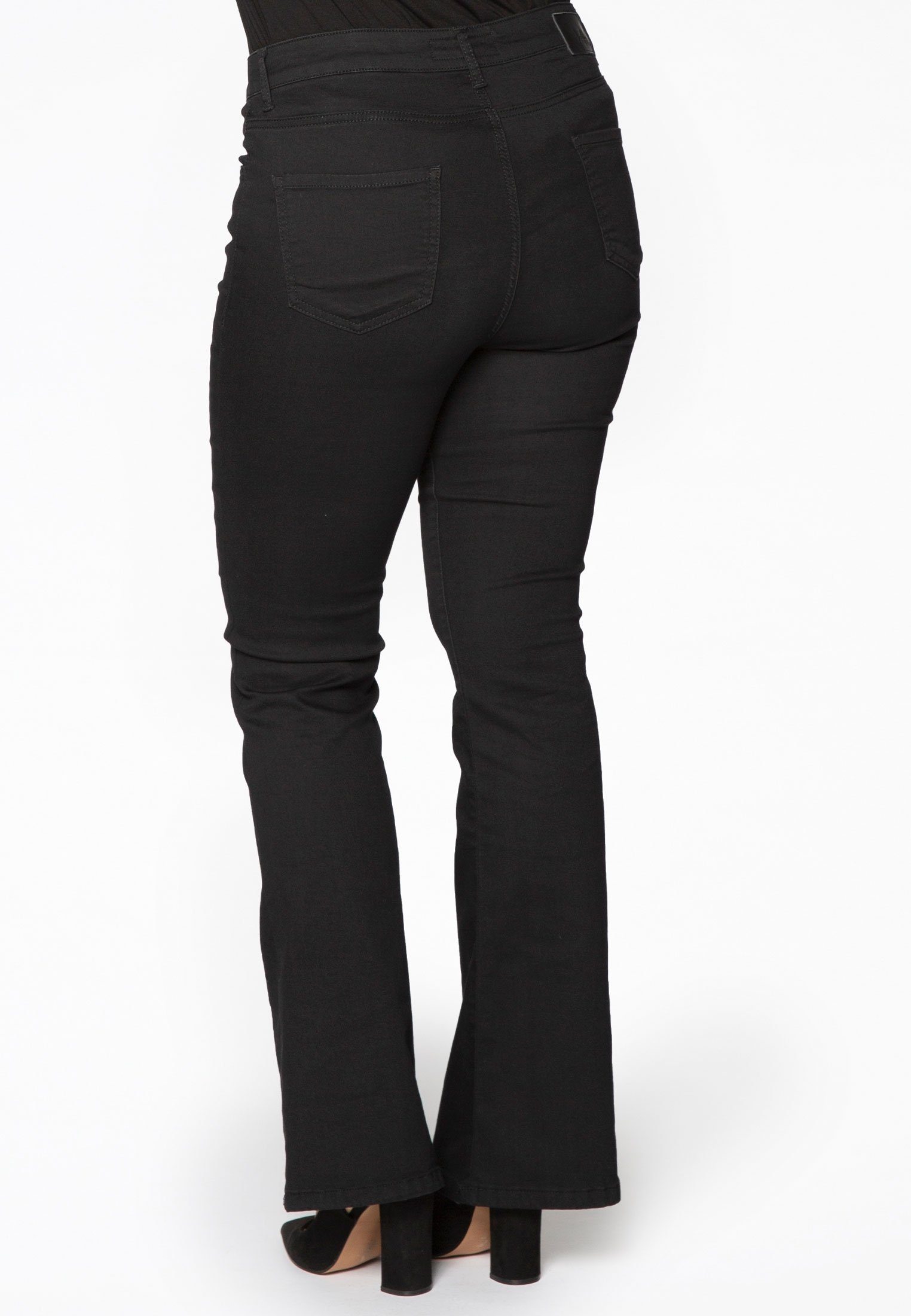 Yoek Große Größen High-waist-Jeans black