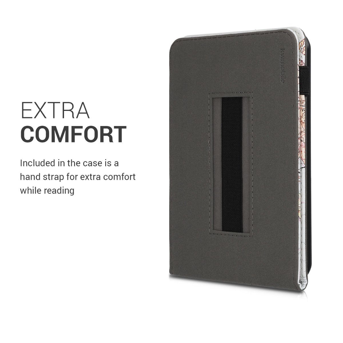 kwmobile E-Reader-Hülle Hülle für Tolino Shine (2013), Schlaufe Ständer - e-Reader Schutzhülle - Flip Cover Case