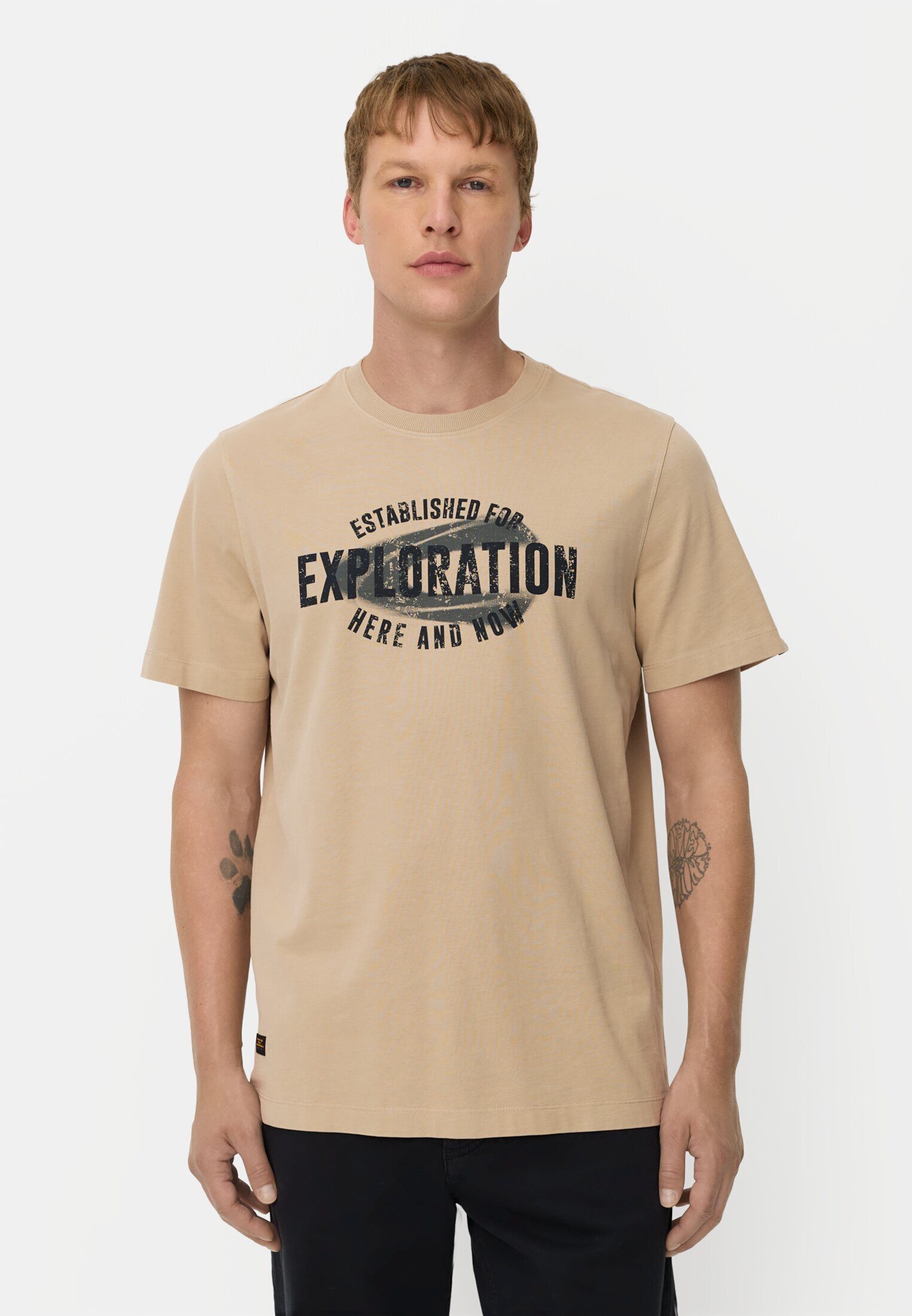 camel active T-Shirt mit Motivprint Kurzarm