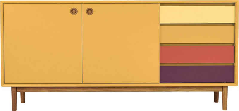 TOM TAILOR Sideboard »COLOR BOX«, mit 2 Türen & 4 Kontrast-Schubladen, Füße Eiche geölt, Breite 170 cm