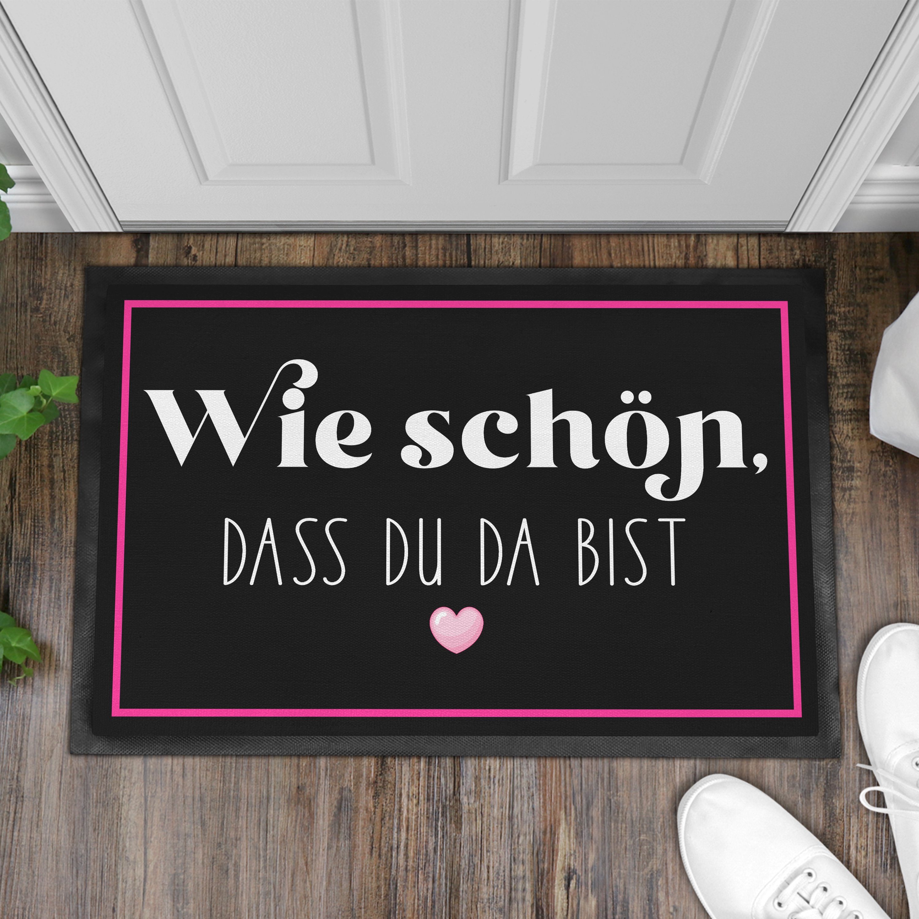 Trendation Fußmatte Wie Schön, Dass Du Da Bist Fußmatte Geschenk Willkommen günstig online kaufen
