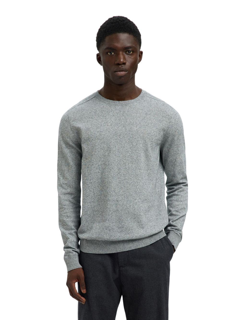 SELECTED HOMME Strickpullover SLHBERG CREW NECK B aus 100% Baumwolle