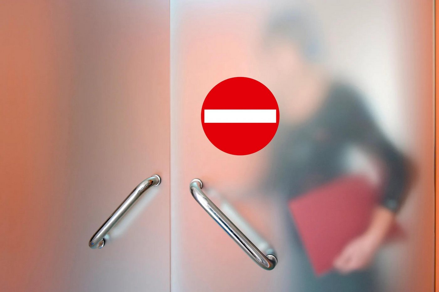 Thumbnail - EXACOMPTA Warnschild Hinweisschild selbstklebend, PVC, Einbahnstraße 20 cm - Rot - 67044E, Sockel