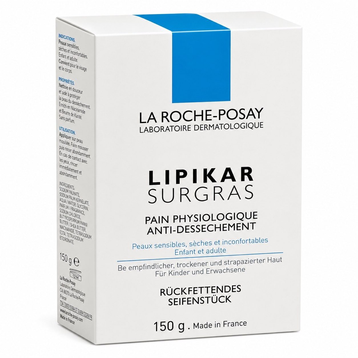 La Roche-Posay Feste Duschseife Lipikar Seifenstück