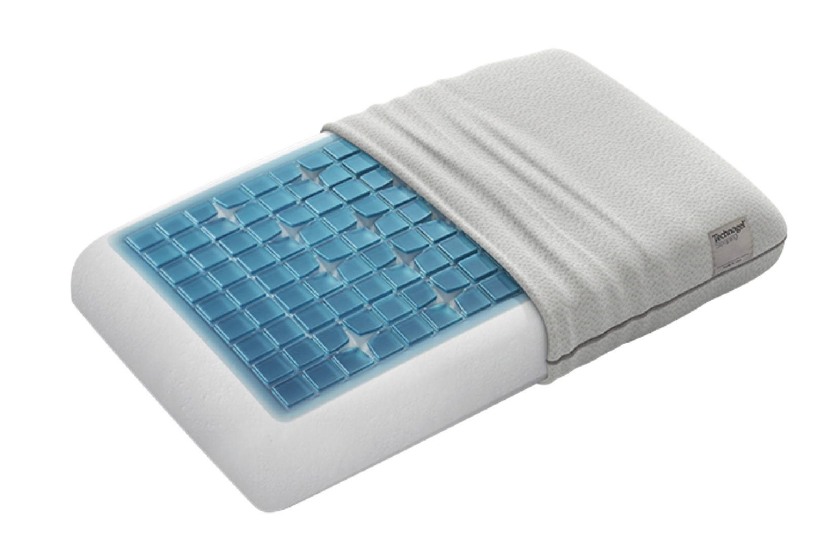 Technogel Nackenstützkissen Original Deluxe, Seitenschläfer, Rückenschläfer, Bauchschläfer, Gelkissen mit Viscoschaum