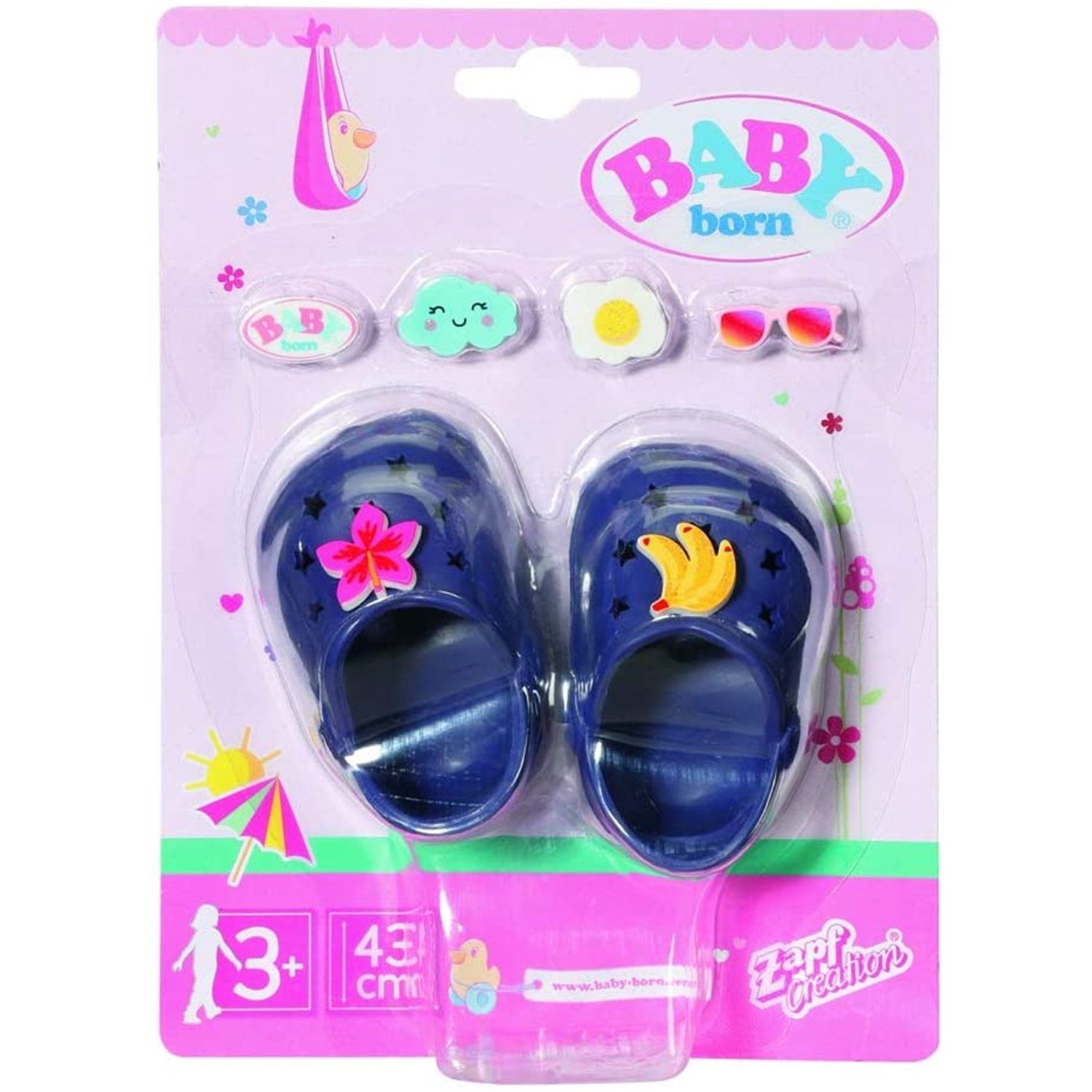 Zapf Creation® Puppenkleidung 828311-F BABY born Holiday Schuhe mit Pins 43 cm dunkelblau