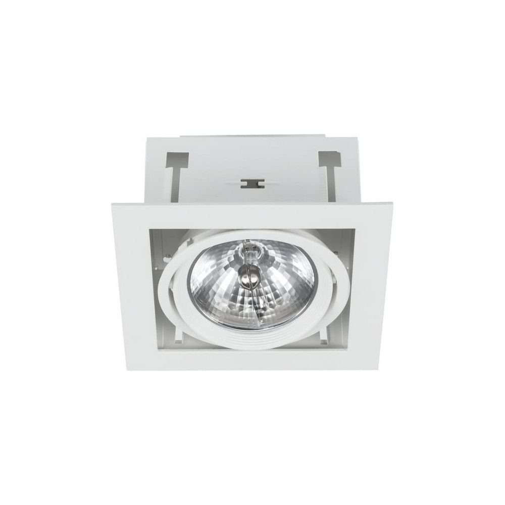 Licht-Erlebnisse Einbauleuchte DOWNLIGHT, Einbaustrahler Weiß Metall Modern eckig Einbaulampe
