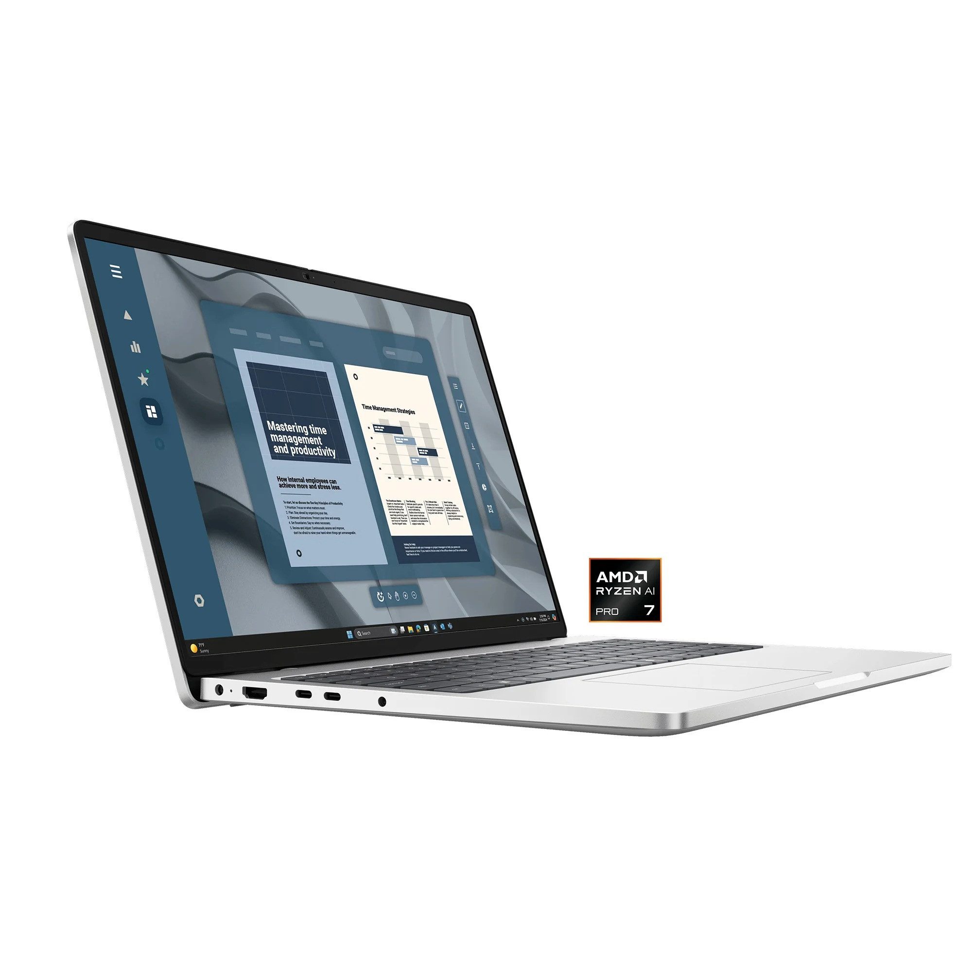 Dell Pro 16 PC16255 AMD Ryzen™ AI 7 PRO 350 Laptop Business-Notebook (40,6 cm/16 Zoll, AMD Ryzen AI 7 PRO 350, AMD Radeon 800M Series, 16 GB, 512 GB SSD, 16GB RAM, 512GB SSD, Full HD+, Win11 Pro, Full HD Webcam)