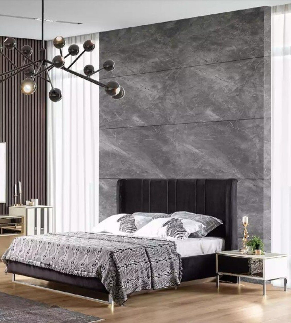 Bett Betten, Nachttische), Schlafzimmer (3-St., Made Luxus Modern 2x Schlafzimmer-Set 1x + 3tlg. Bett Möbel 2x in JVmoebel Europa Nachttische