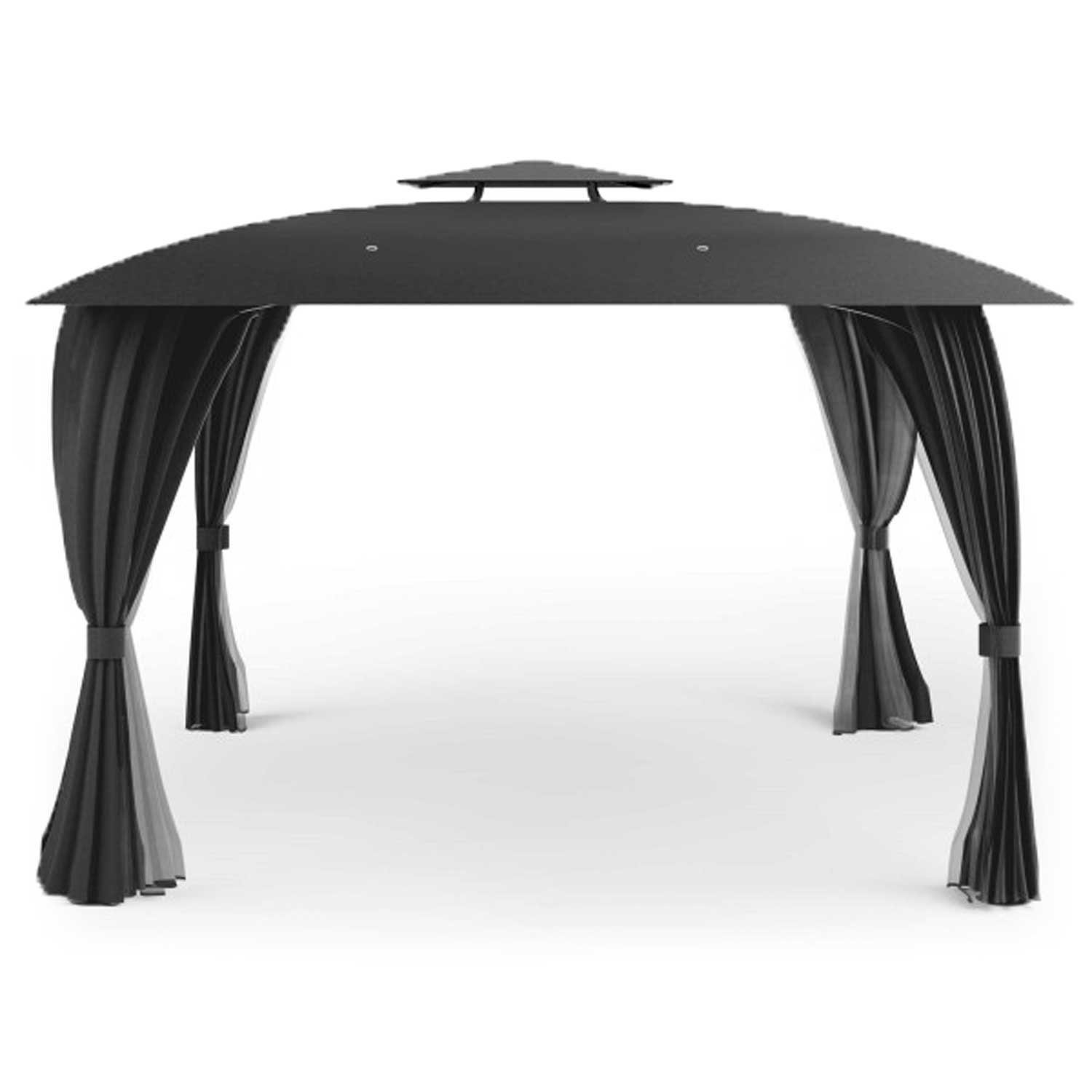 osoltus Terrassendach osoltus Garten Pavillon Amrum 3,3 x 3,3 m Anthrazit mit Seitenwand