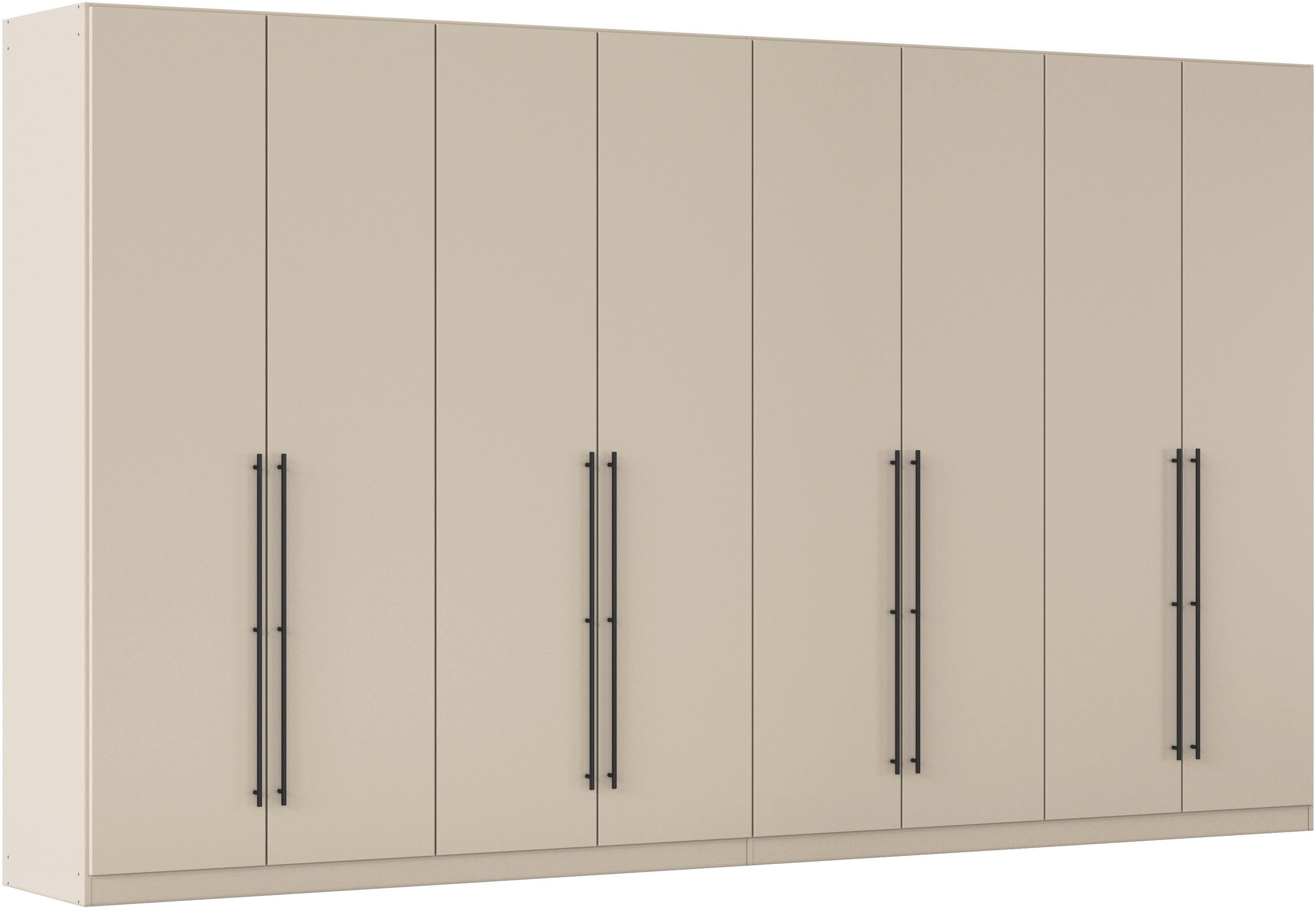 rauch Kleiderschrank Drehtürenschrank Schrank Garderobe Wäscheschrank Schlafzimmer AVOLA (in 3 verschiedenen Ausstattungen BASIC/CLASSIC/PREMIUM) mit hochwertigen Stangengriffen in Schwarz aus Metall MADE IN GERMANY