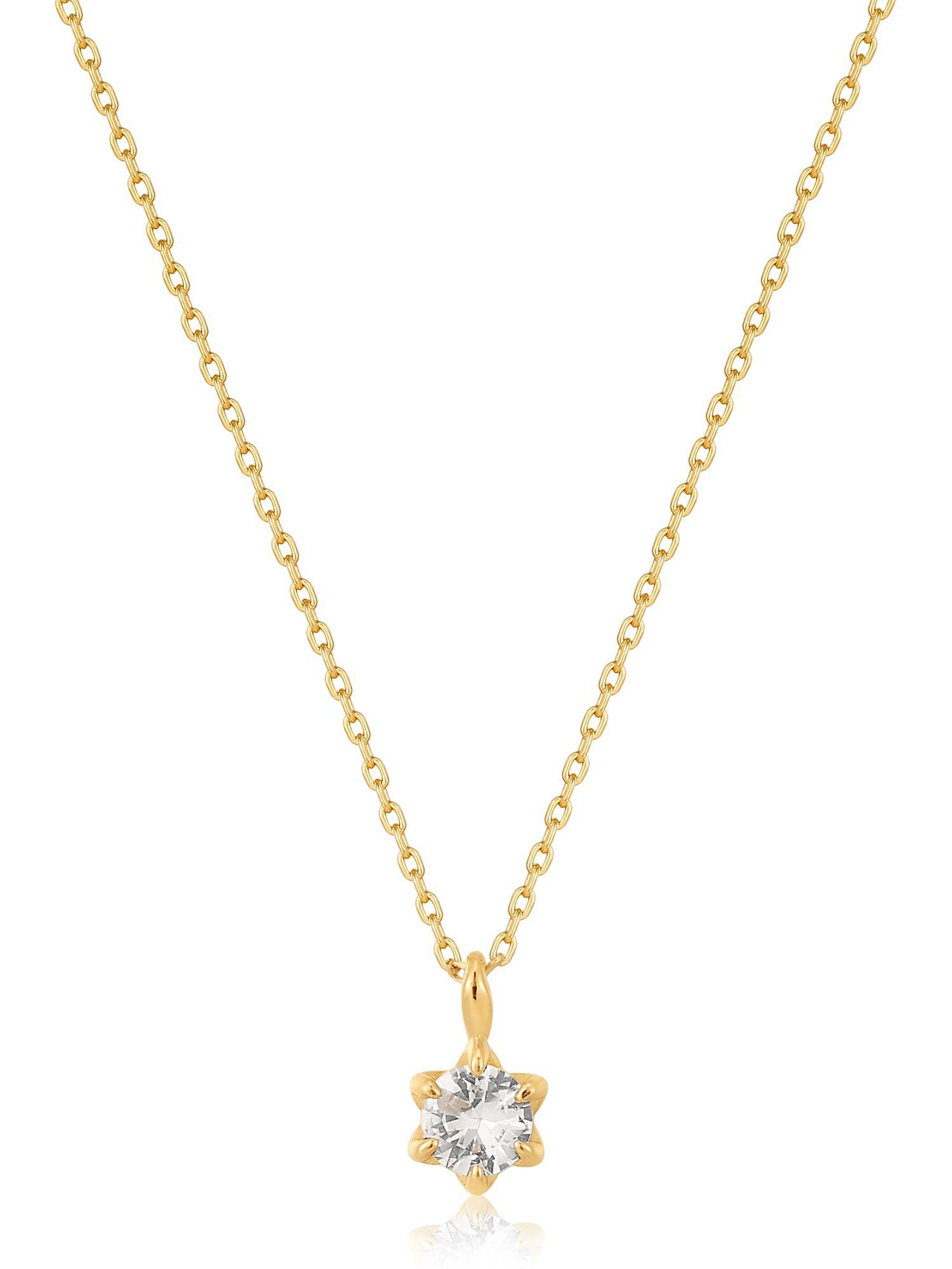 Ania Haie Collier Ania Haie Damen-Kette 585er Gelbgold Saphir Stern