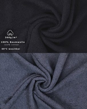 Betz Handtuch Set 12 TLG. Handtuch Set BERLIN Farbe dunkelgrau - graphit, 100% Baumwolle (12 Teile)