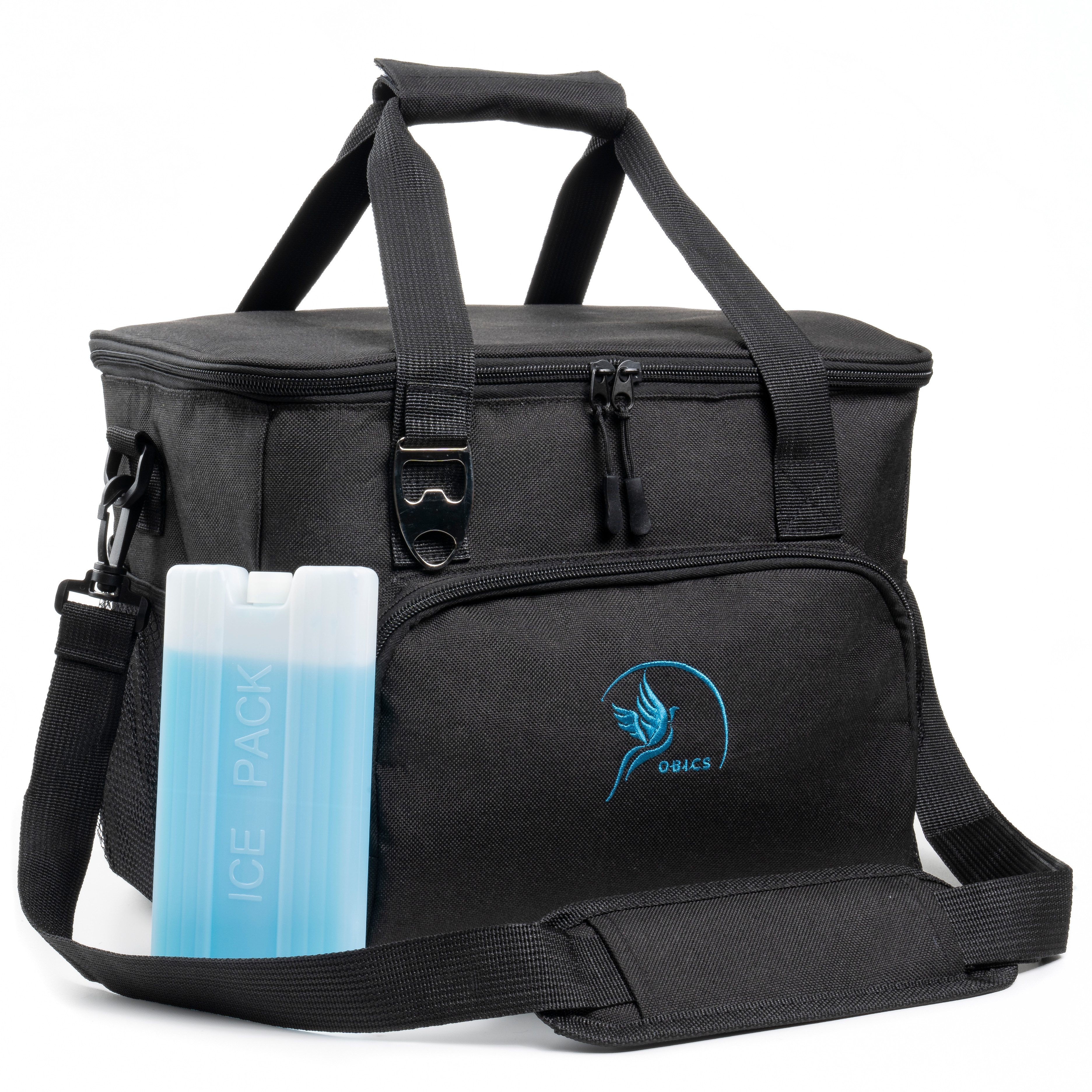 Obics Thermobehälter, (2-teilig), 20 Liter Kühltasche mit Kühlakku und integriertem Flaschenöffner