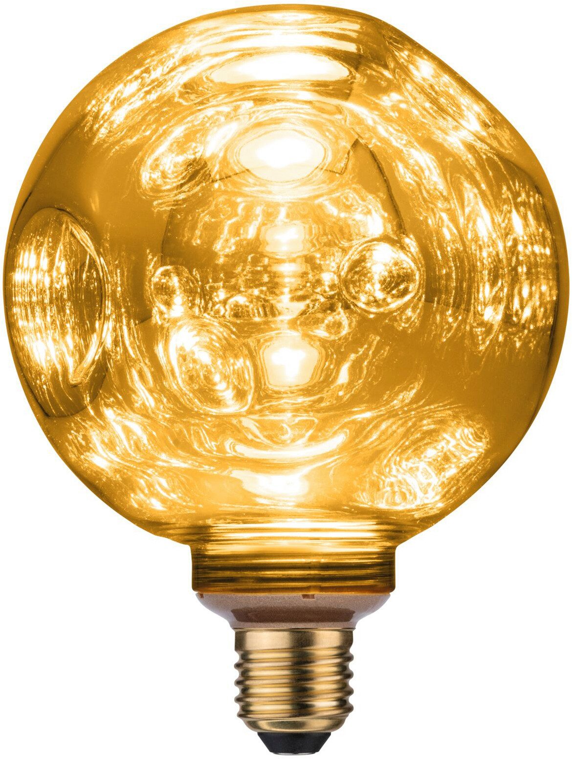 Paulmann LED-Filament G125 400lm 2700K gold 3step dim 4,7W 230V 3Dellen, E27, 1 St., Warmweiß, Dimmbar