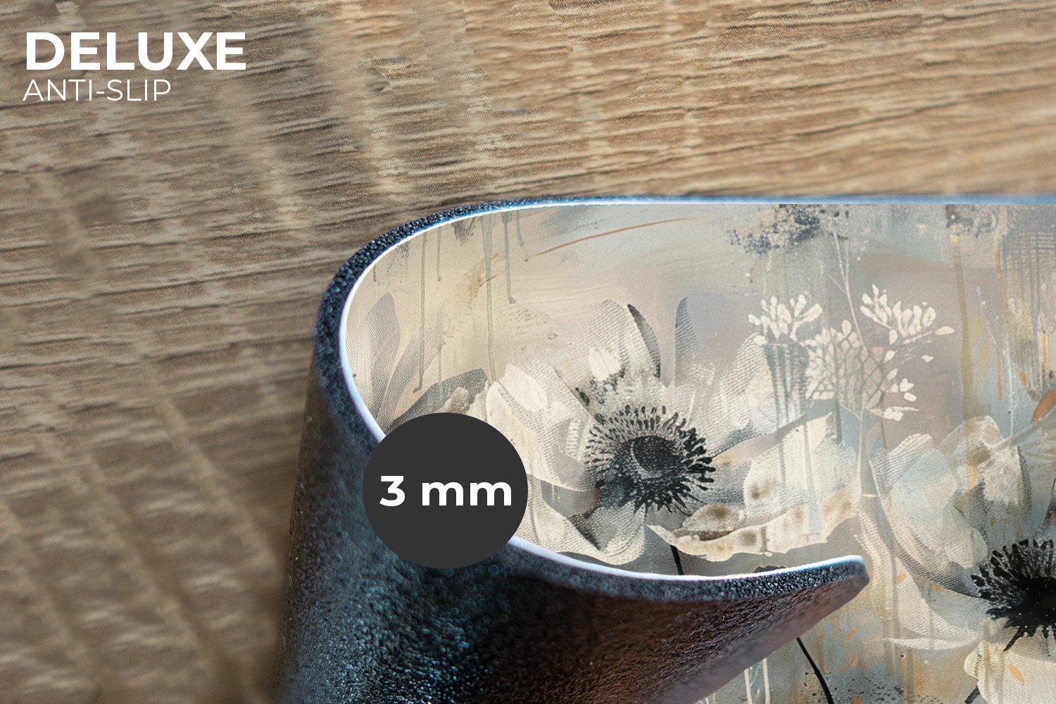 MuchoWow Platzset Blumen - Pflanzen - Grau - Abstrakt, (6-St), Platzsets, T günstig online kaufen