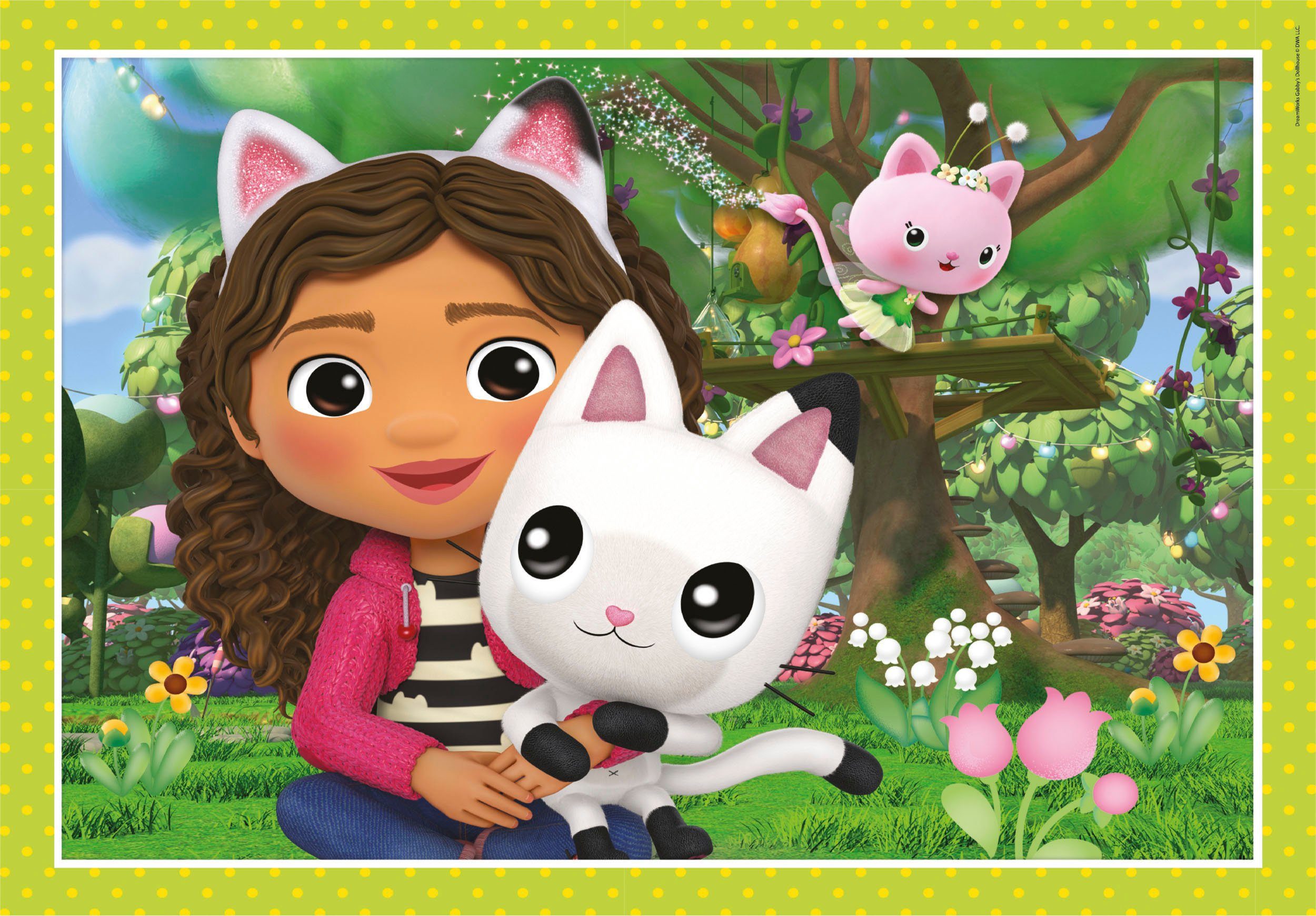 Clementoni® Puzzle Supercolor, Gabby's Puppenhaus - 4 Puzzles, 72 Puzzleteile, Made in Europe