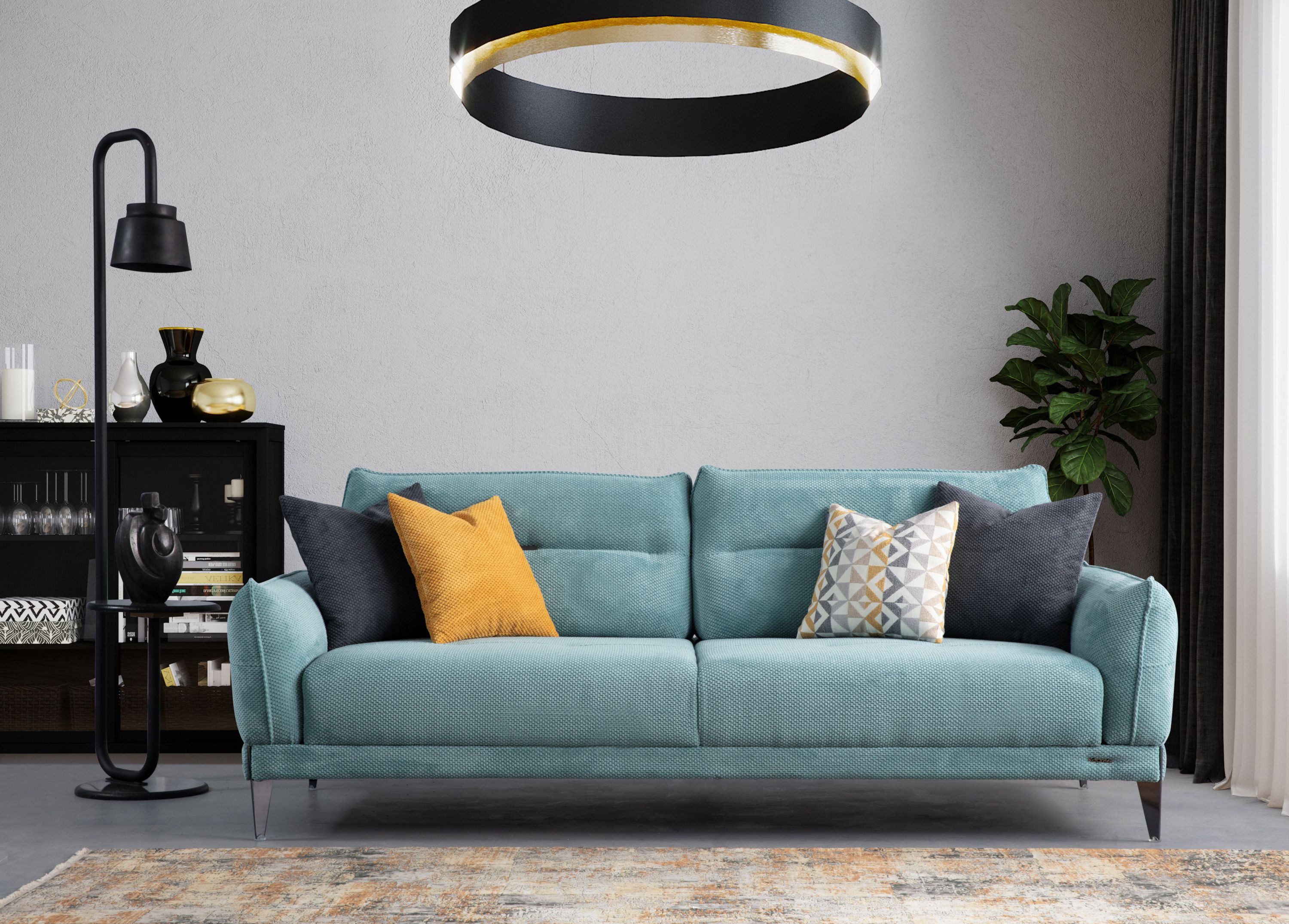Villa Möbel Sofa Brussels, 1 Stk. 4-Sitzer, mit Relax-/Bettfunktion durch verstellbare Rückenlehne