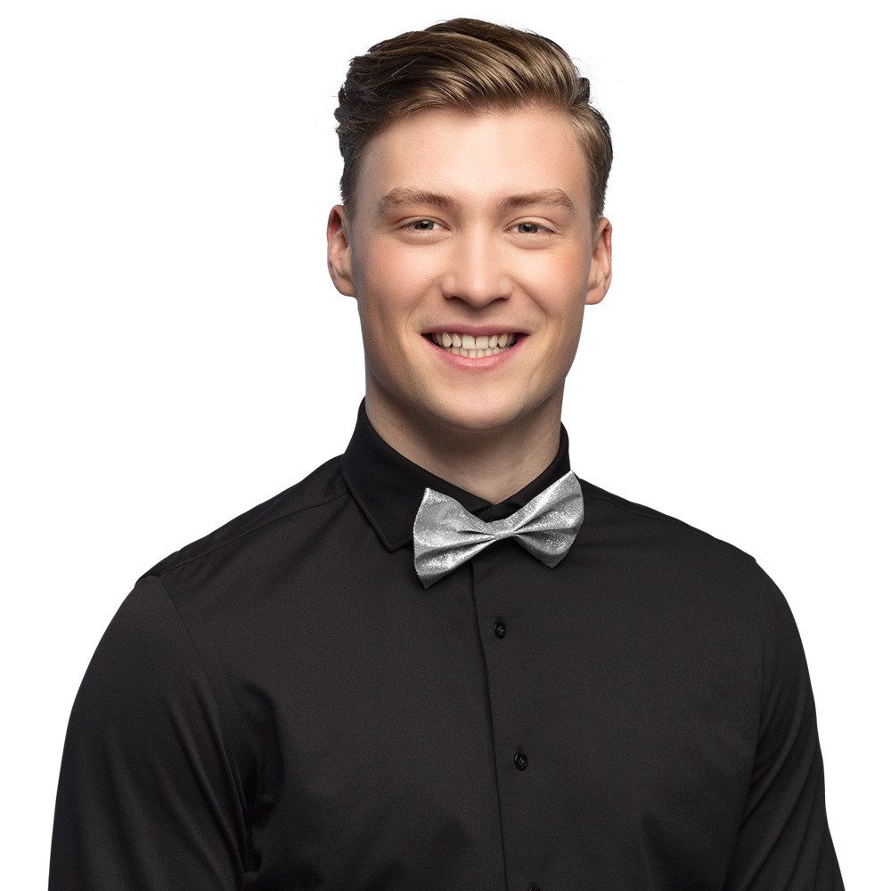 Boland Kostüm Glitzer Fliege 'Glitter', Silber - zum Show und P günstig online kaufen