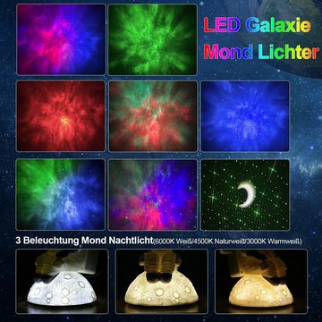 DTC GmbH LED Nachtlicht LED-Sternenhimmel Astronaut LED-Projektionslicht, Fernbedienung, Bluetooth, Timer, 360°