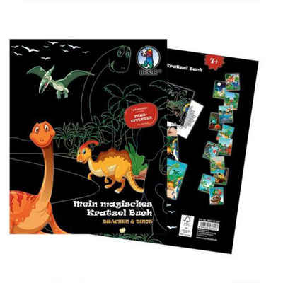 URSUS Zeichenpapier URSUS Mein magisches Kratzel Buch Drachen und Dinos