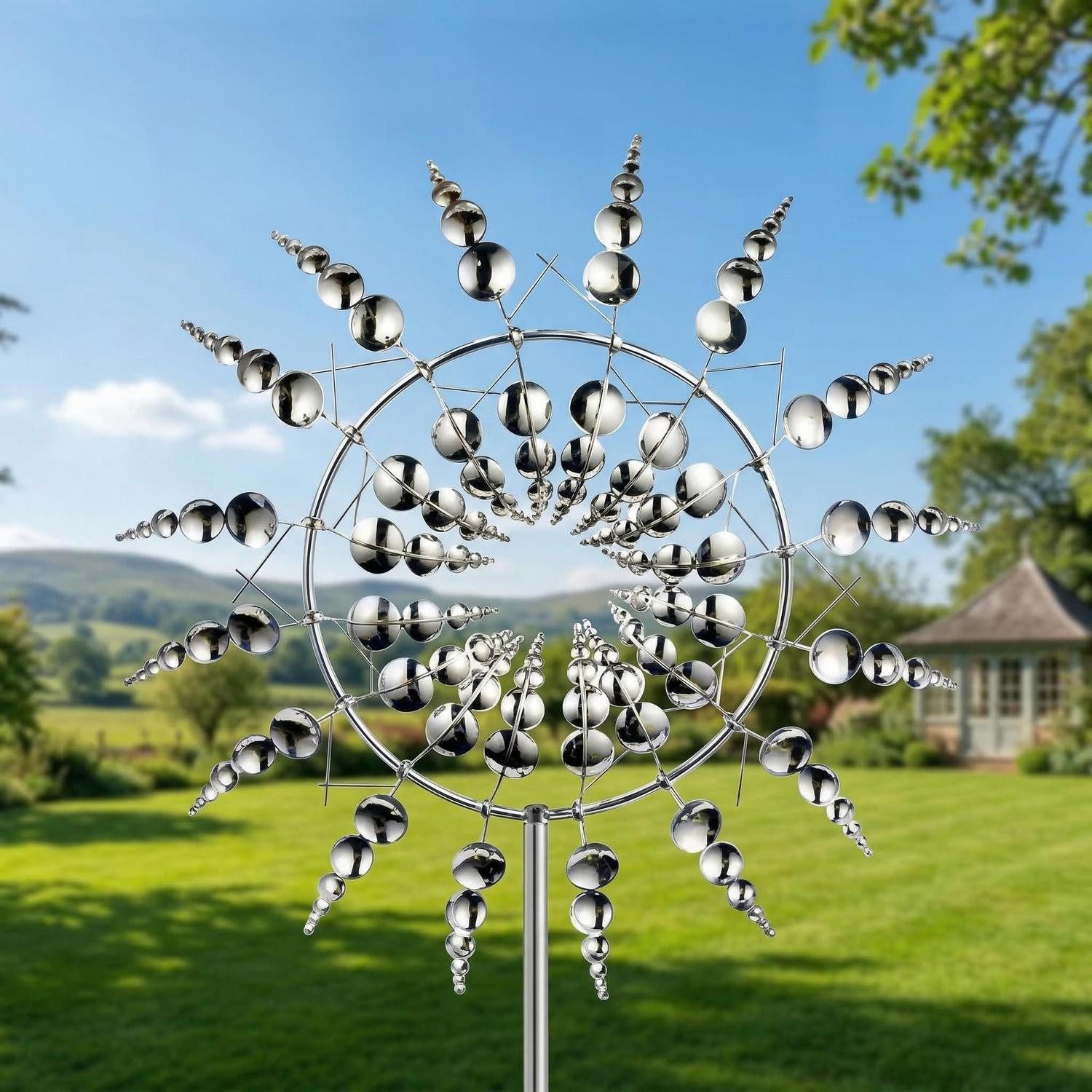 LuxusKollektion Windspiel Windspiel Metall Garten Multicolour 65cm (1 St)