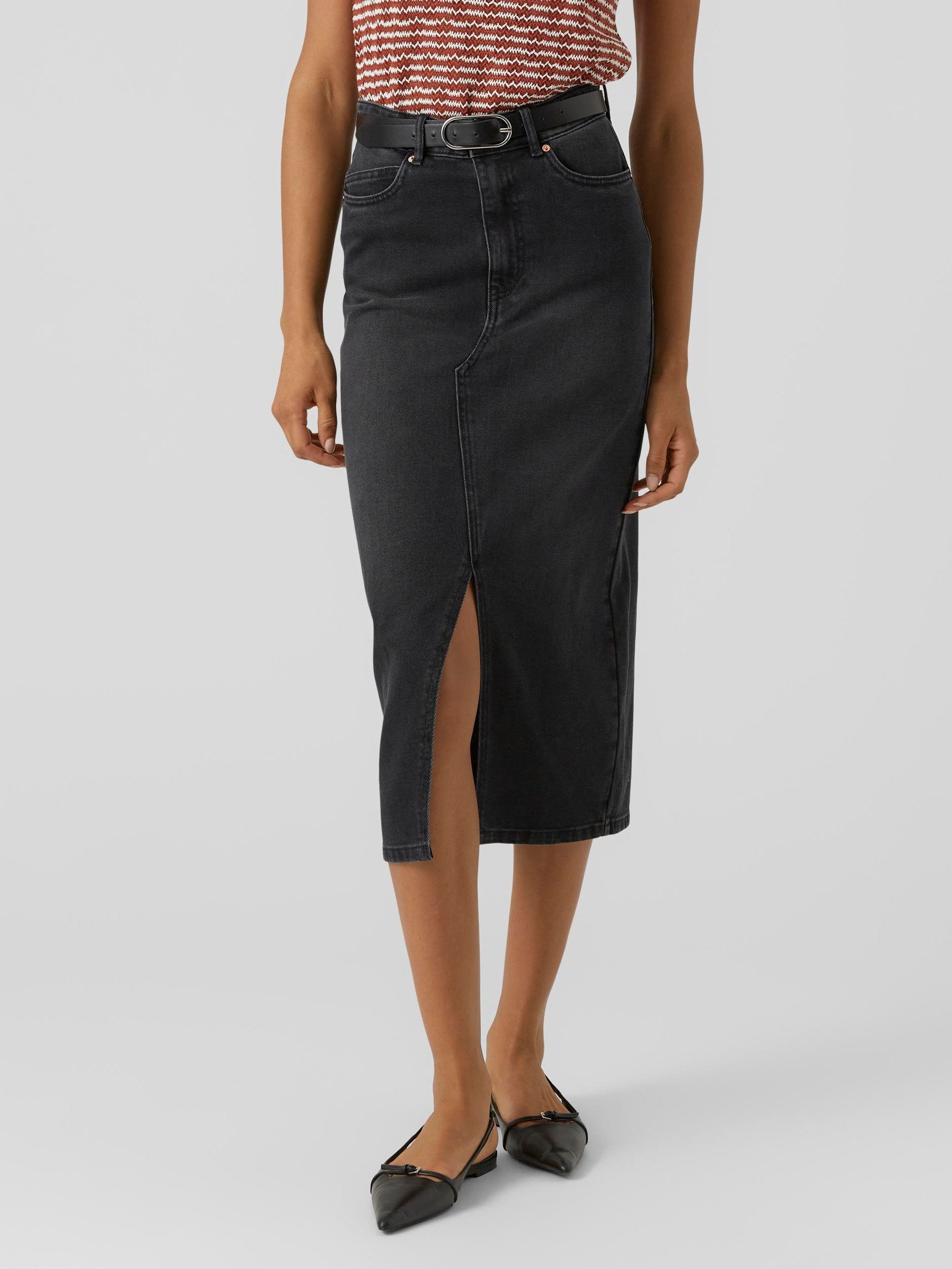 Vero Moda Sommerrock Wadenlanger Denim mit günstig online kaufen