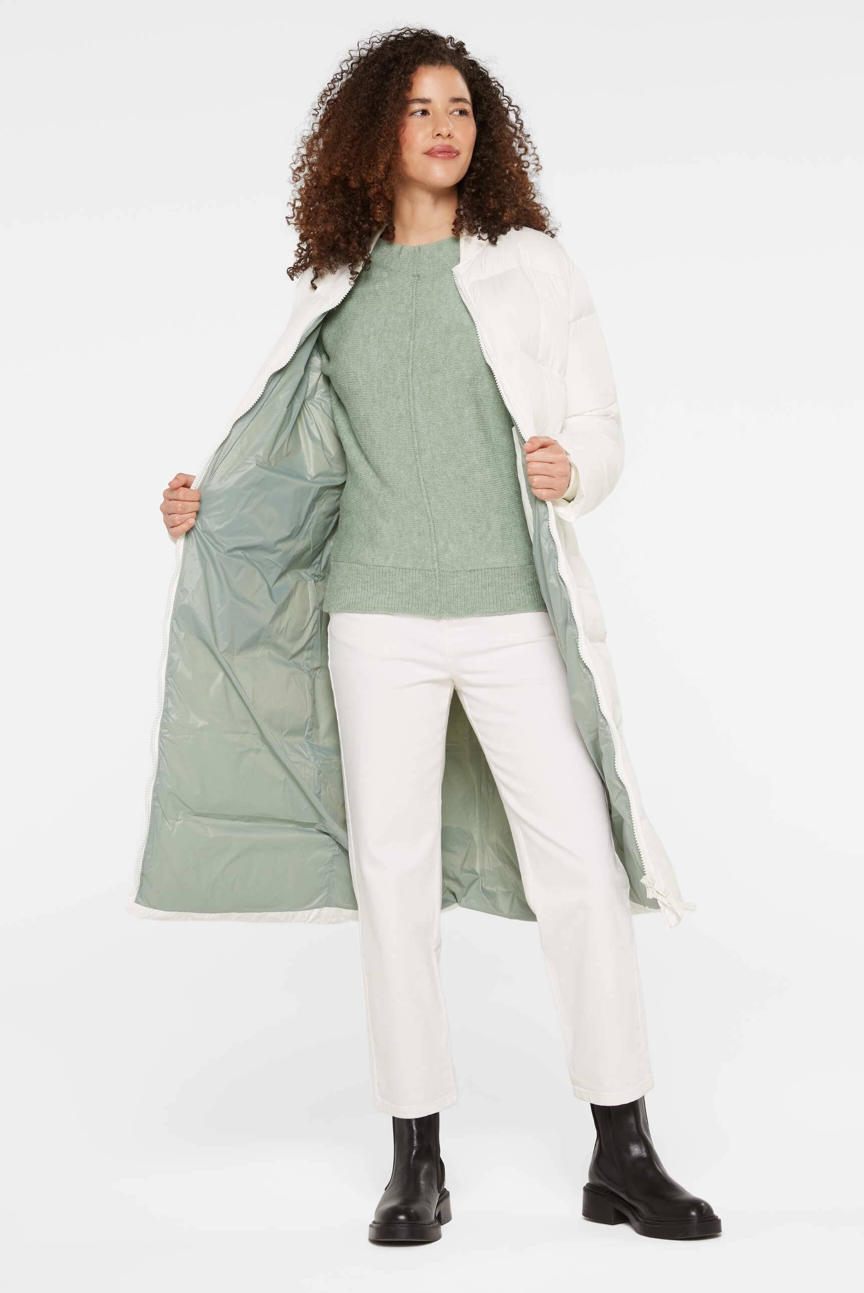SENSES.THE LABEL Langjacke mit Zwei-Wege-Reißverschluss