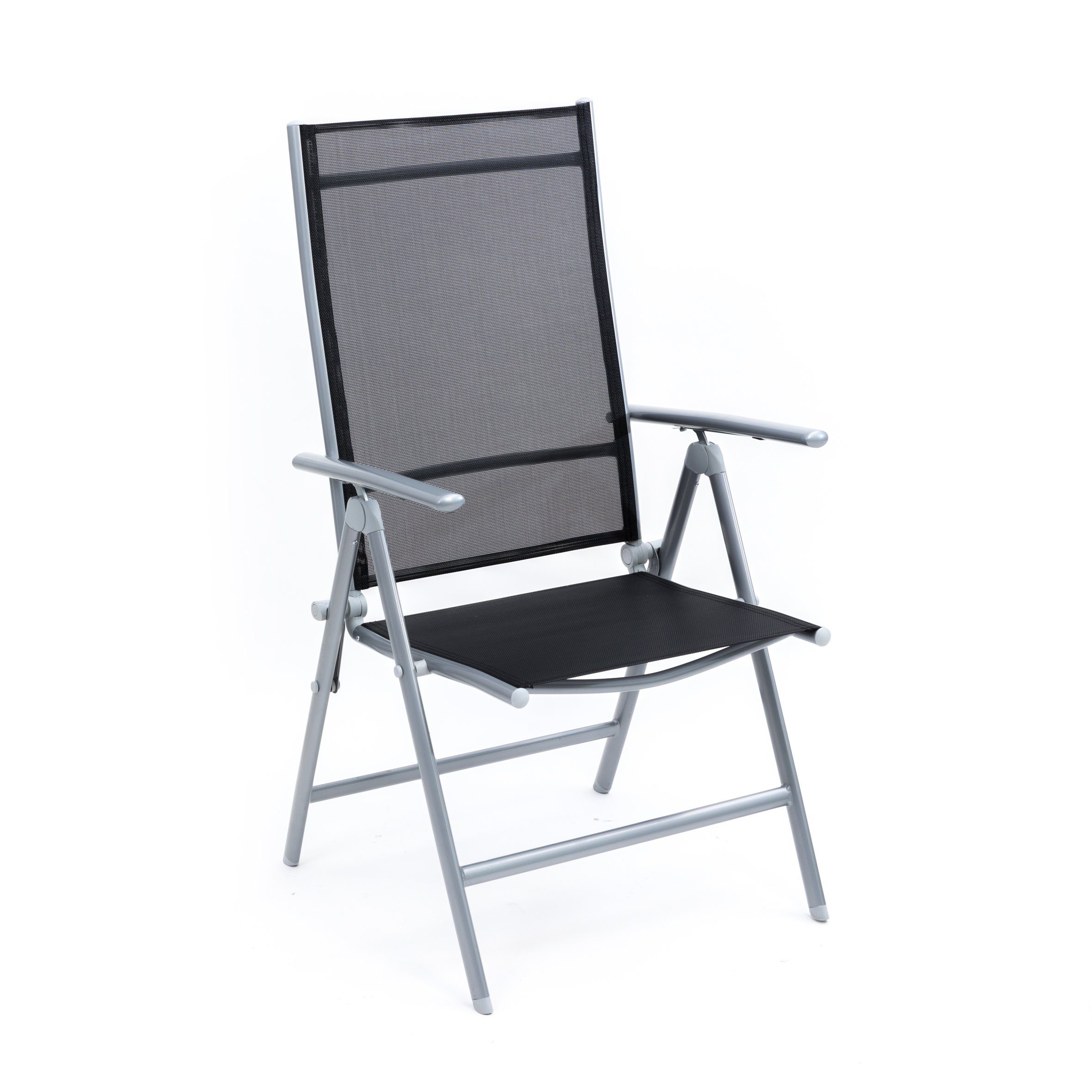 Stuhl Klappsessel, 2er Set, silber/anthrazit