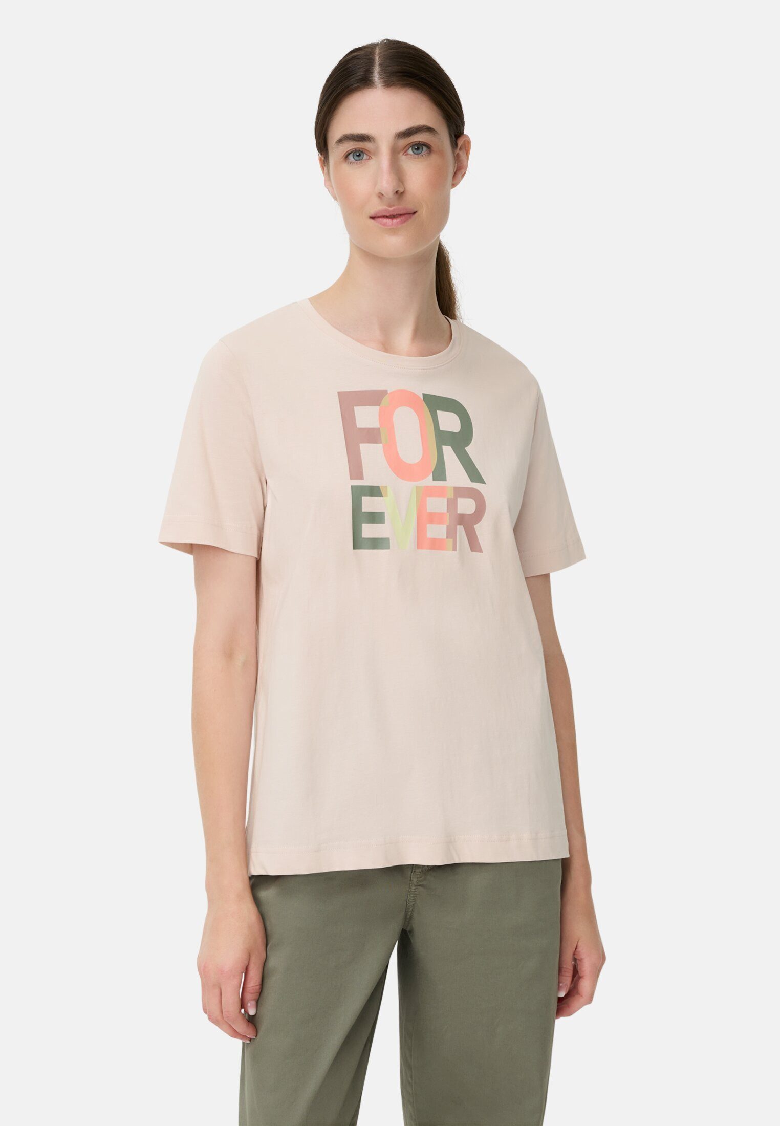 camel active Print-Shirt aus reiner Baumwolle Kurzarm Rundhals günstig online kaufen