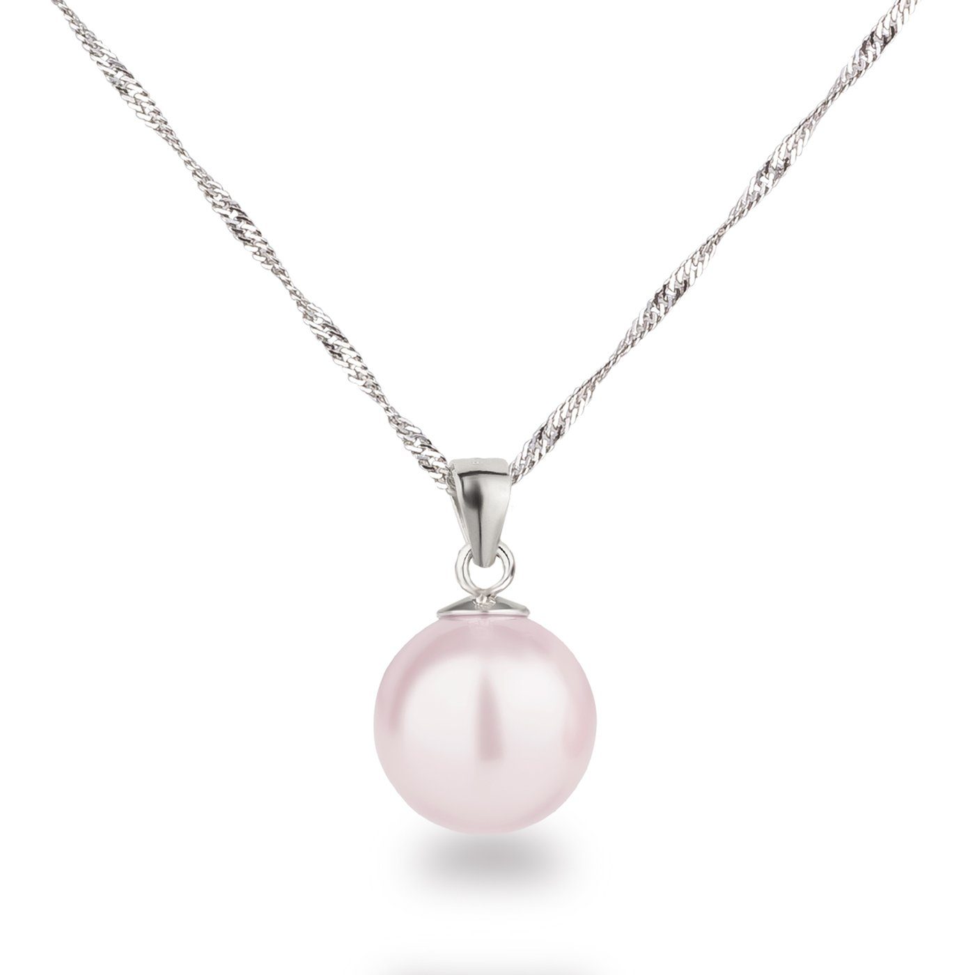 Schöner-SD Kette mit Anhänger 12mm Perle Silberkette mit Perlenanhänger gro günstig online kaufen